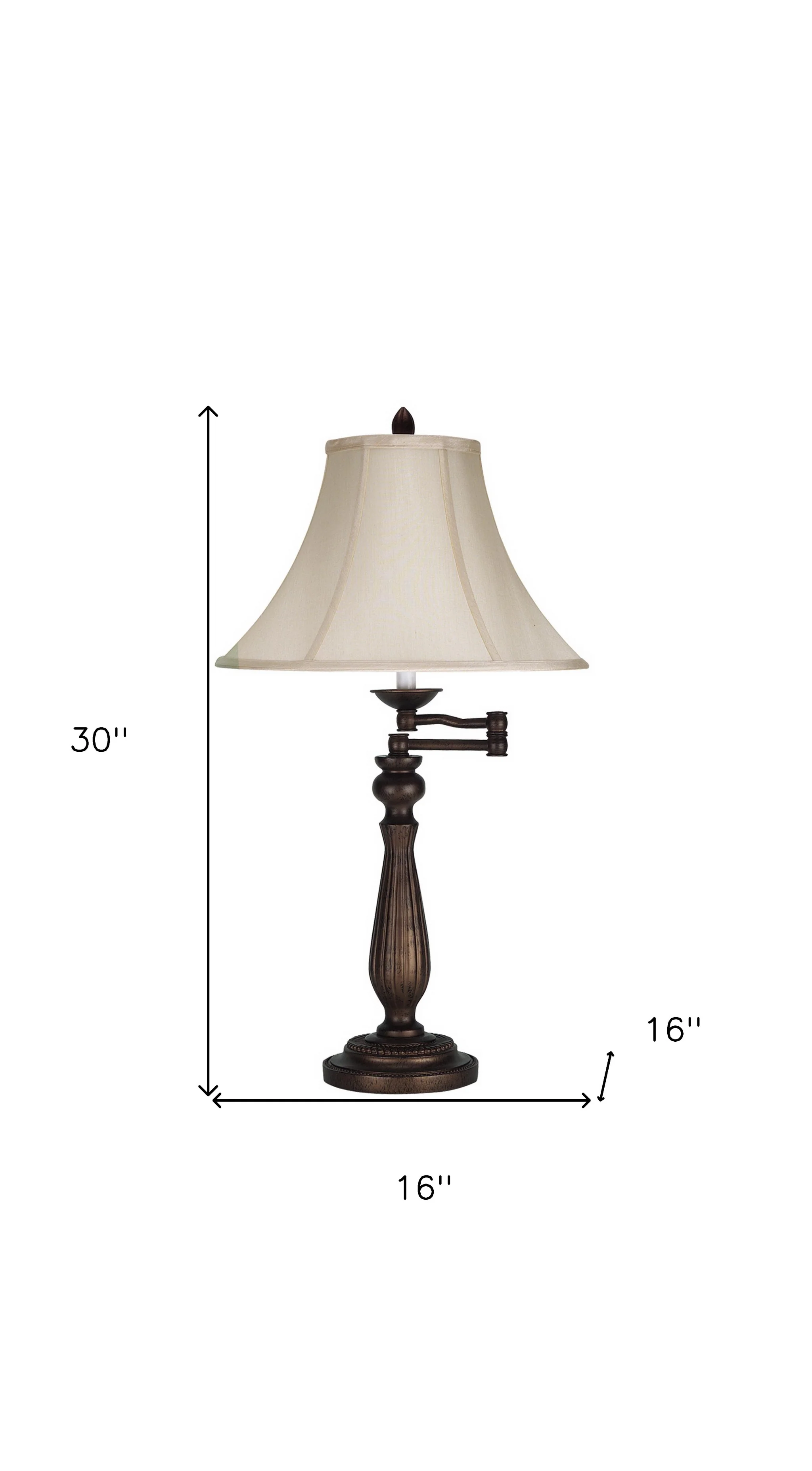Gold Glass Novelty Table Lamp With Gray Drum Shade By Homeroots - Image 11