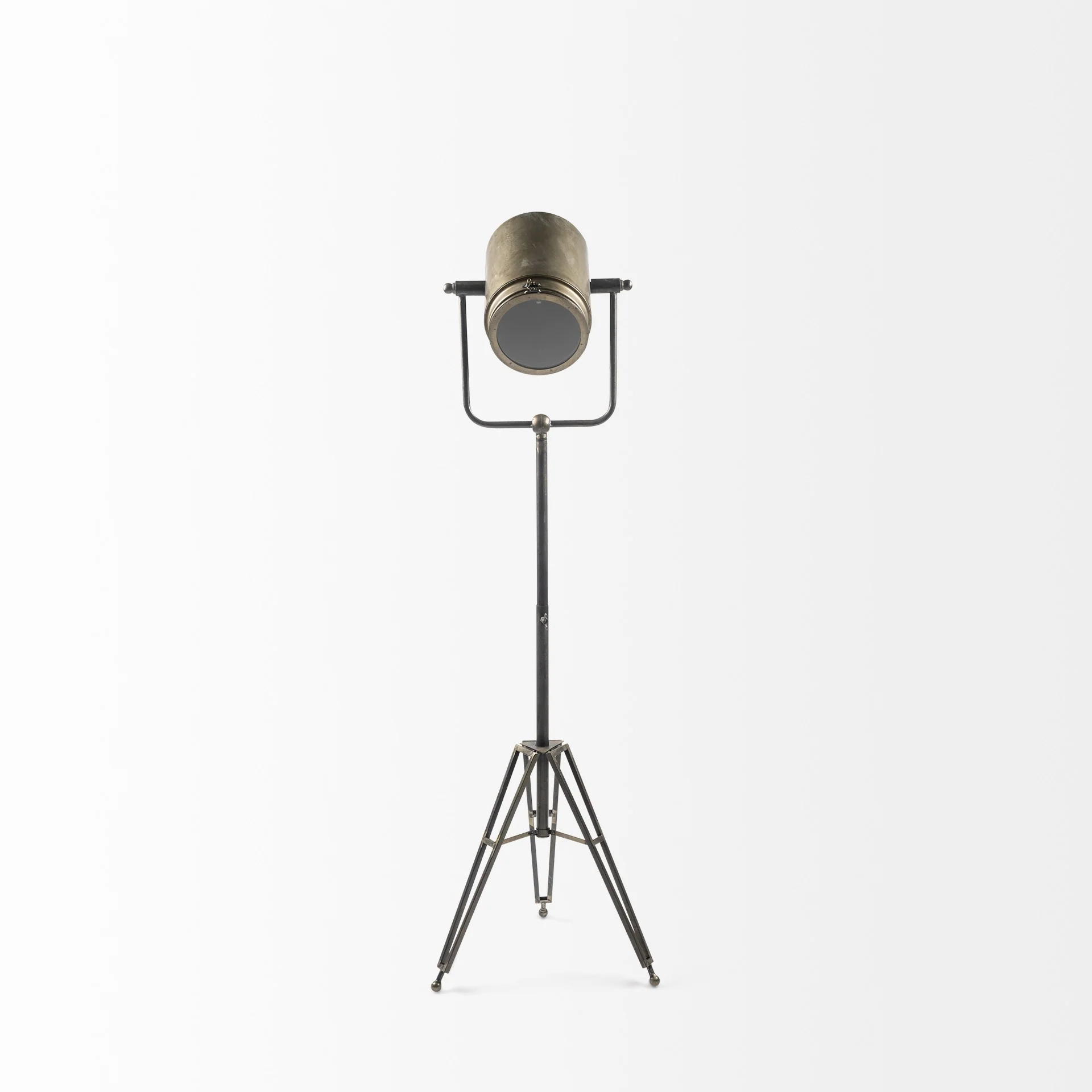 Gold LED Floor Lamp With Gold Metal Shade By Homeroots - Image 4