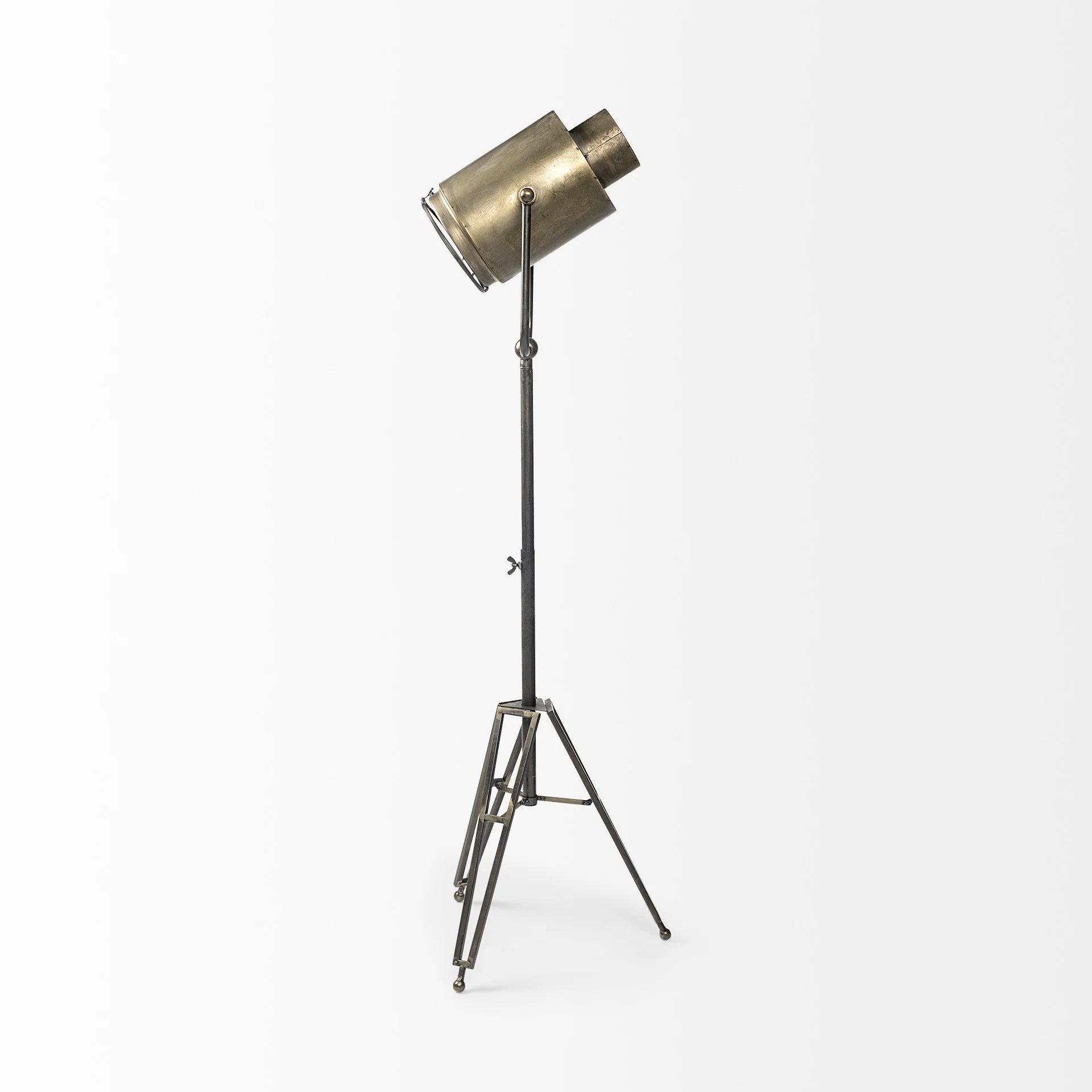 Gold LED Floor Lamp With Gold Metal Shade By Homeroots - Image 5
