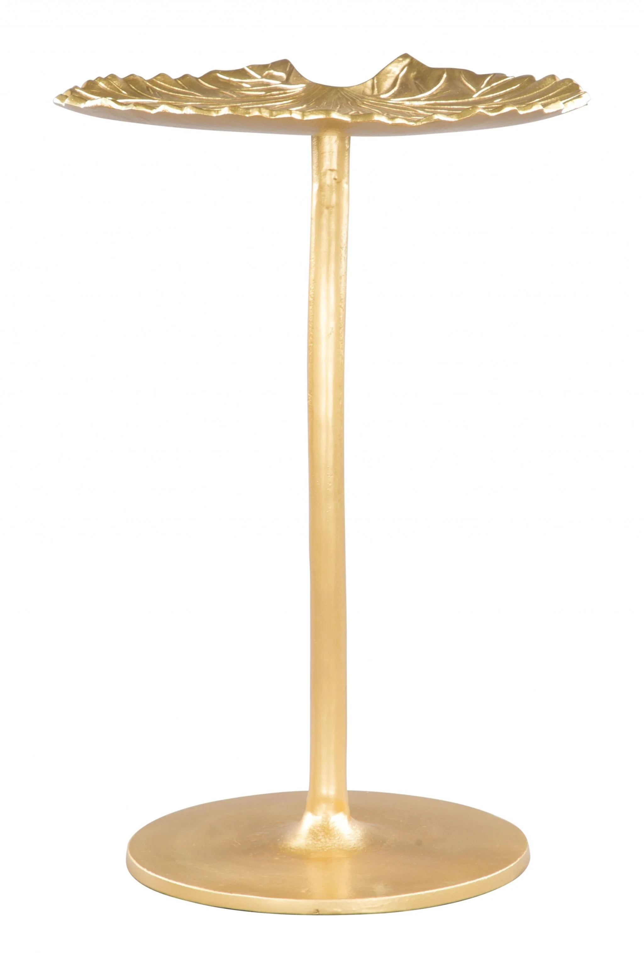 Gold Lilypad Side Table By Homeroots - Image 5
