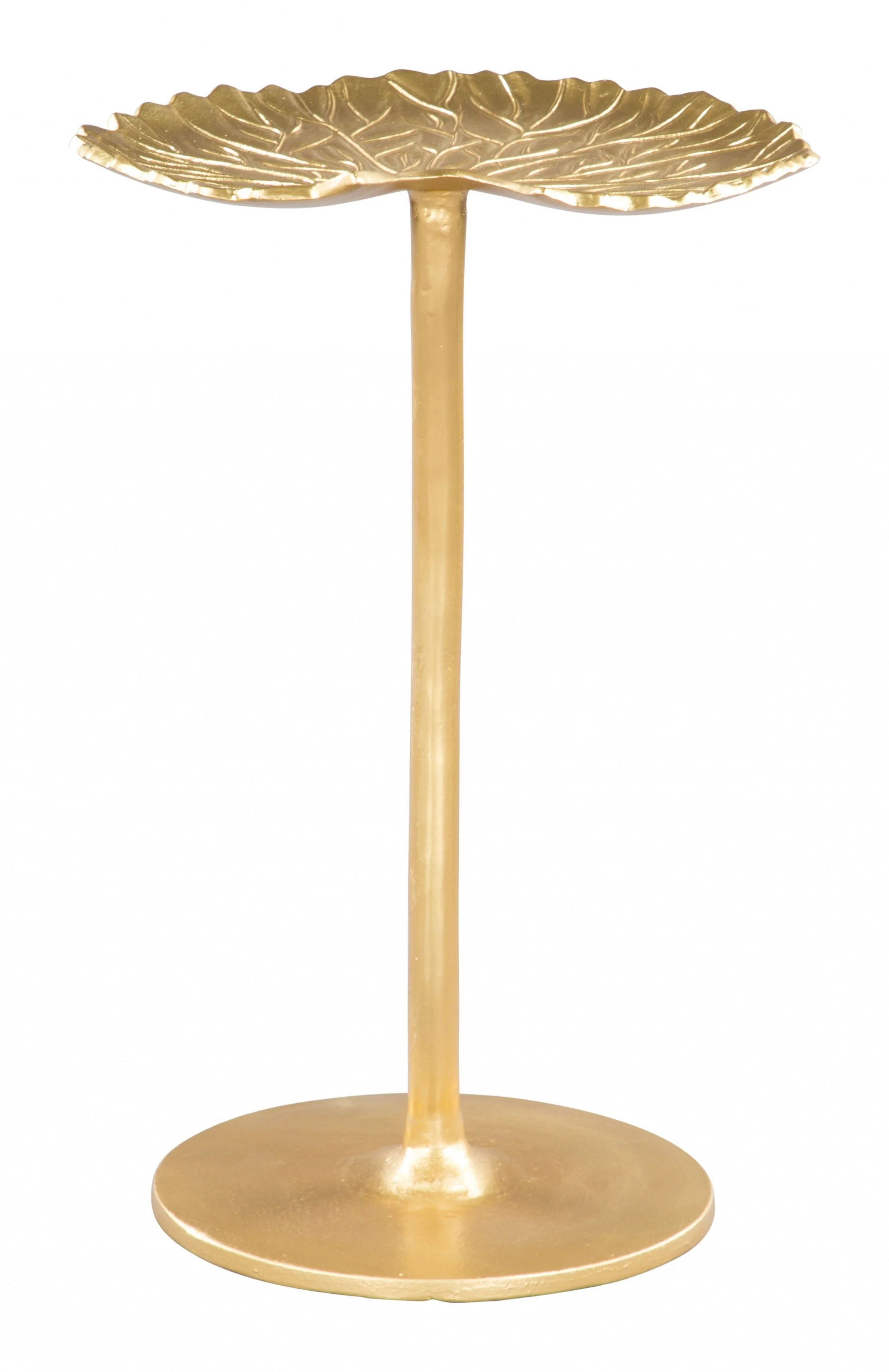 Gold Lilypad Side Table By Homeroots - Image 7