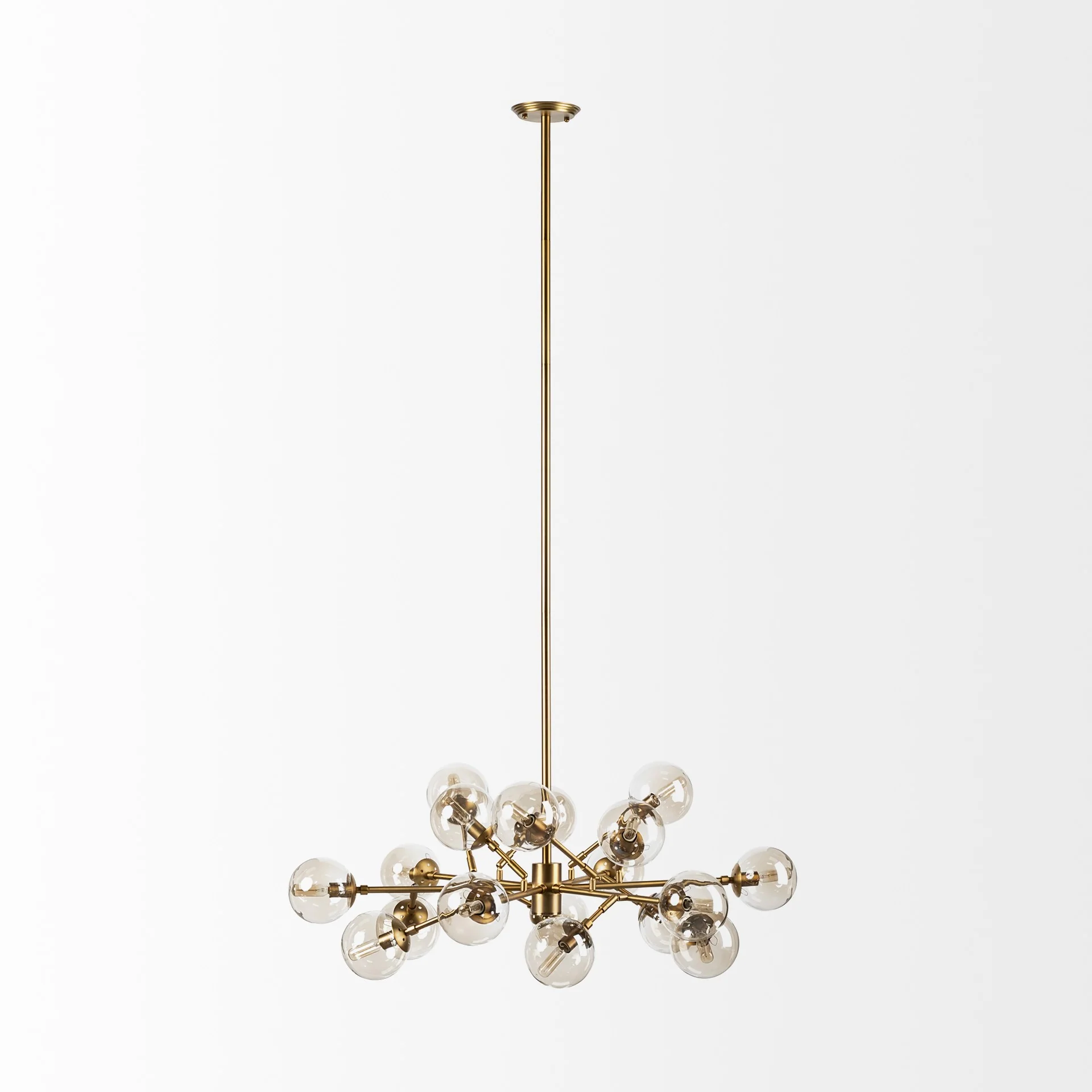 Gold Metal Eighteen Bulb Hanging Chandelier By Homeroots - Image 3
