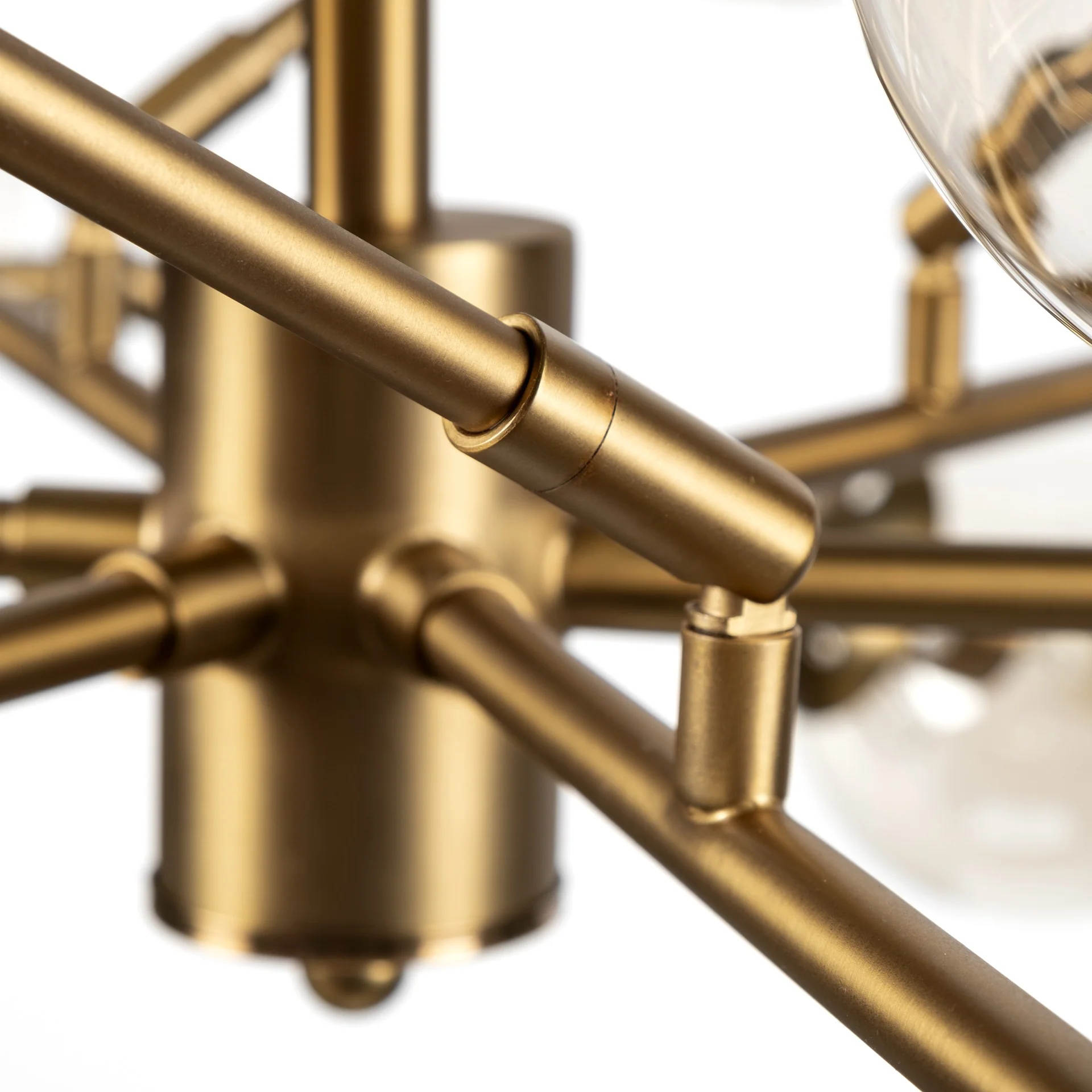 Gold Metal Eighteen Bulb Hanging Chandelier By Homeroots - Image 5