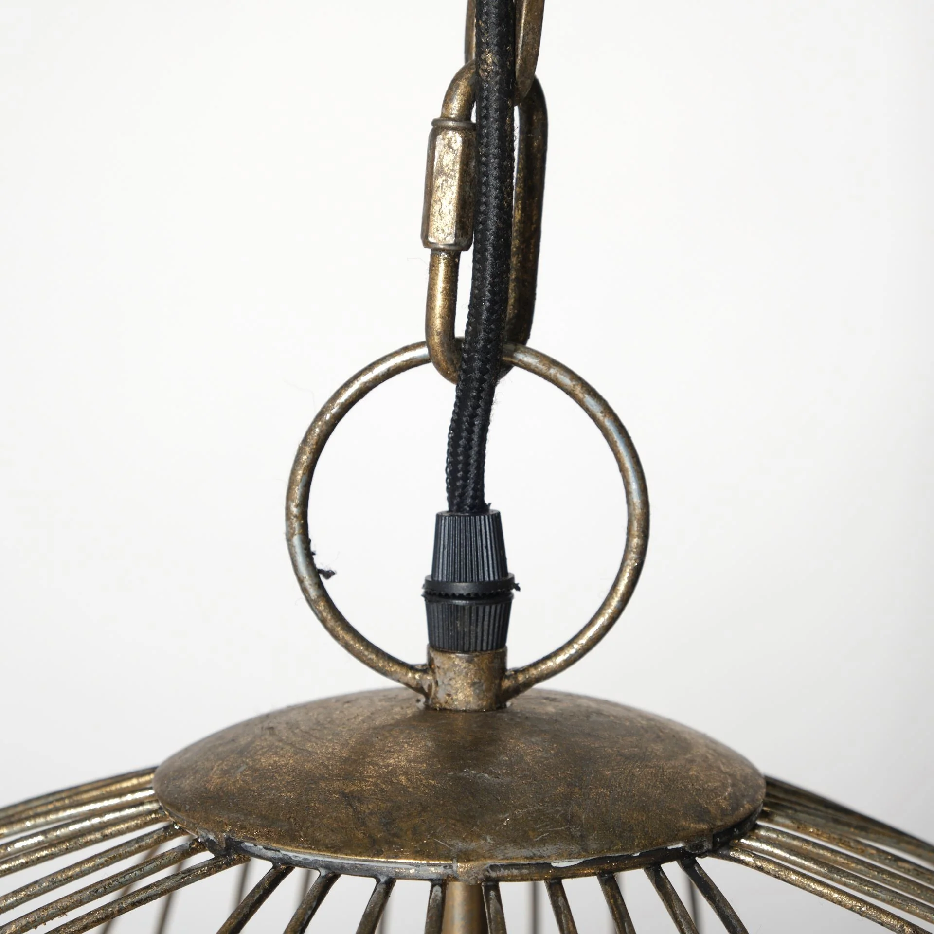 Gold Metal Globe Hanging Light By Homeroots - Image 5