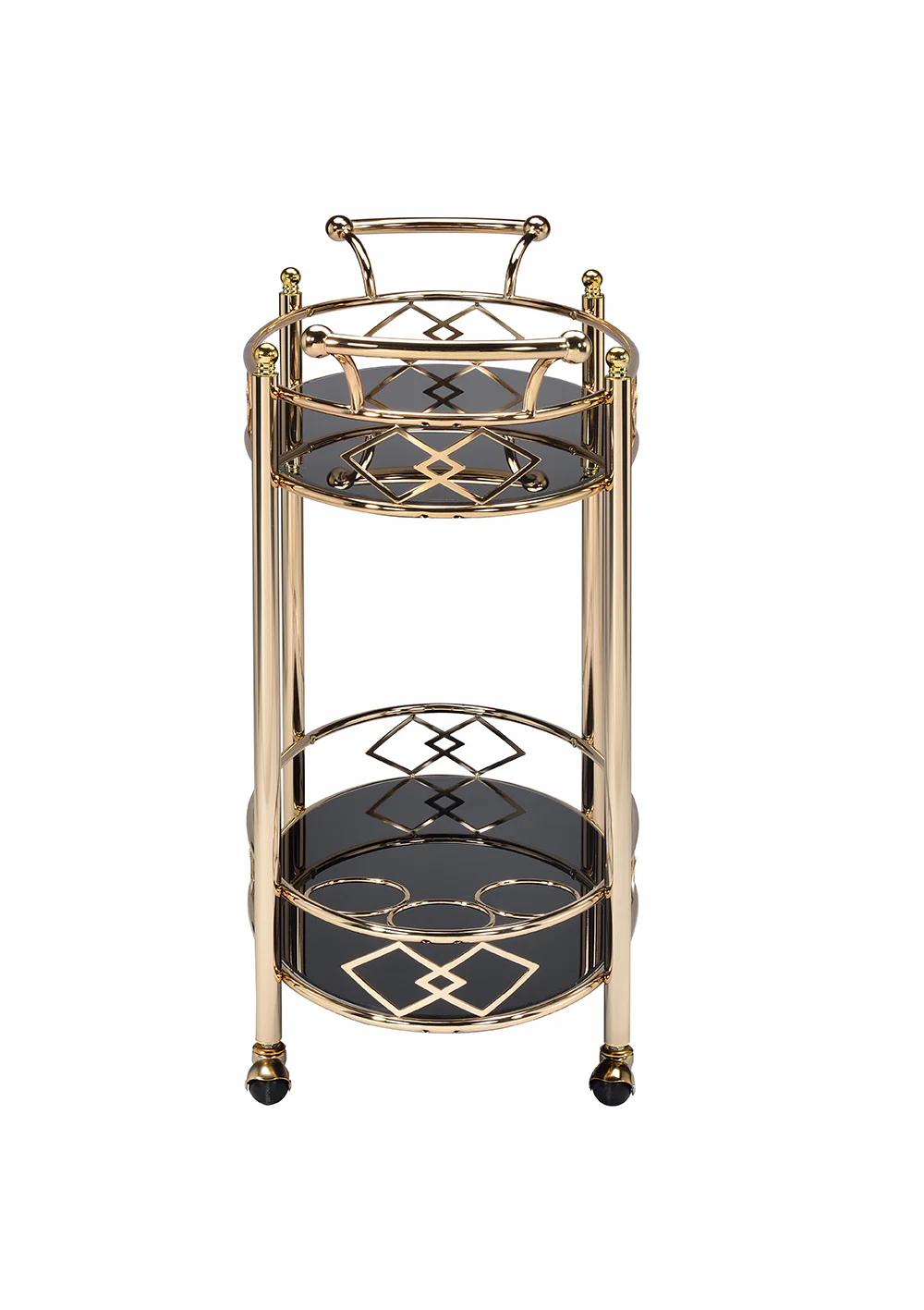 Gold Metal Serving Cart By Homeroots - Image 4