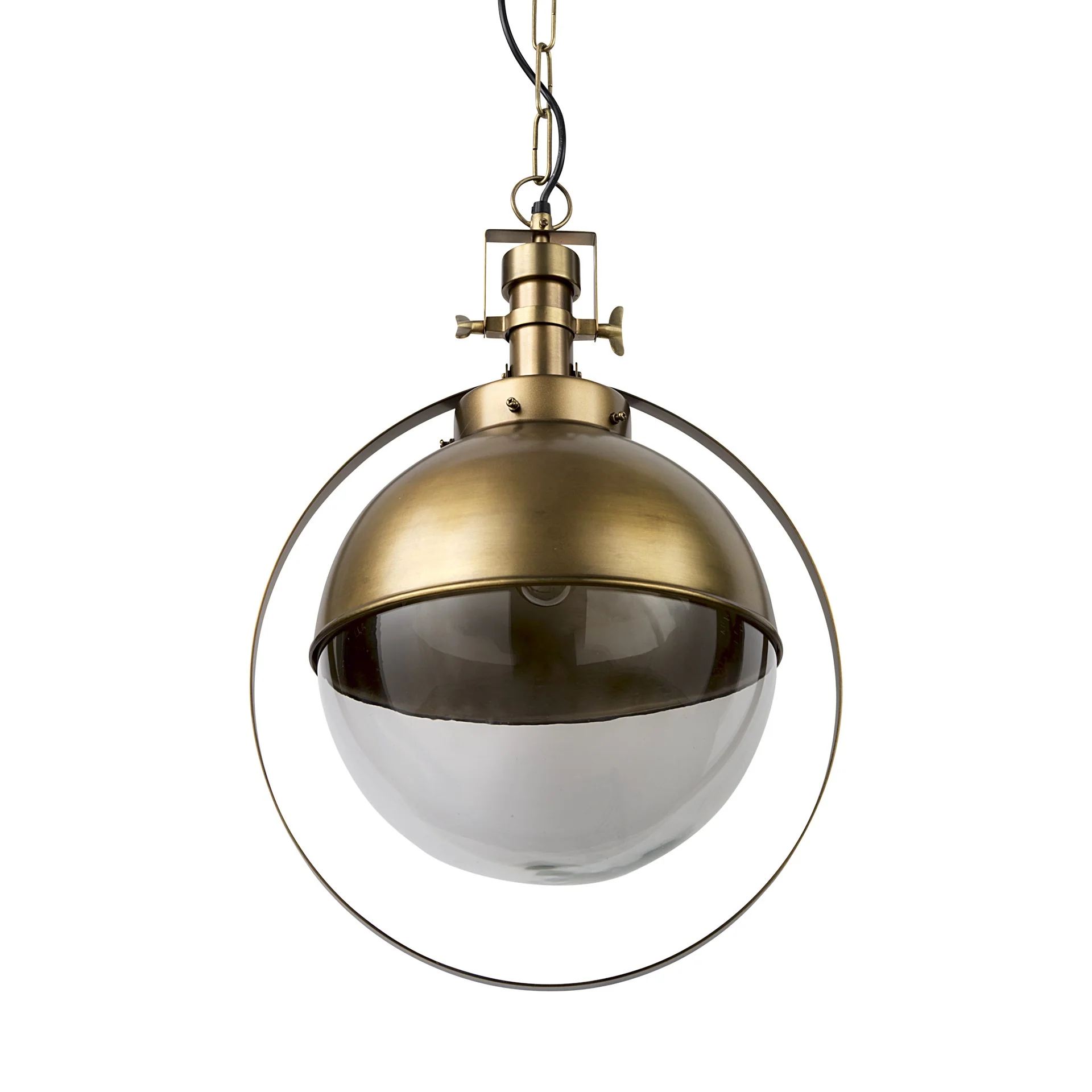 Gold Metal Sphere Pendant Hanging Light By Homeroots - Image 2