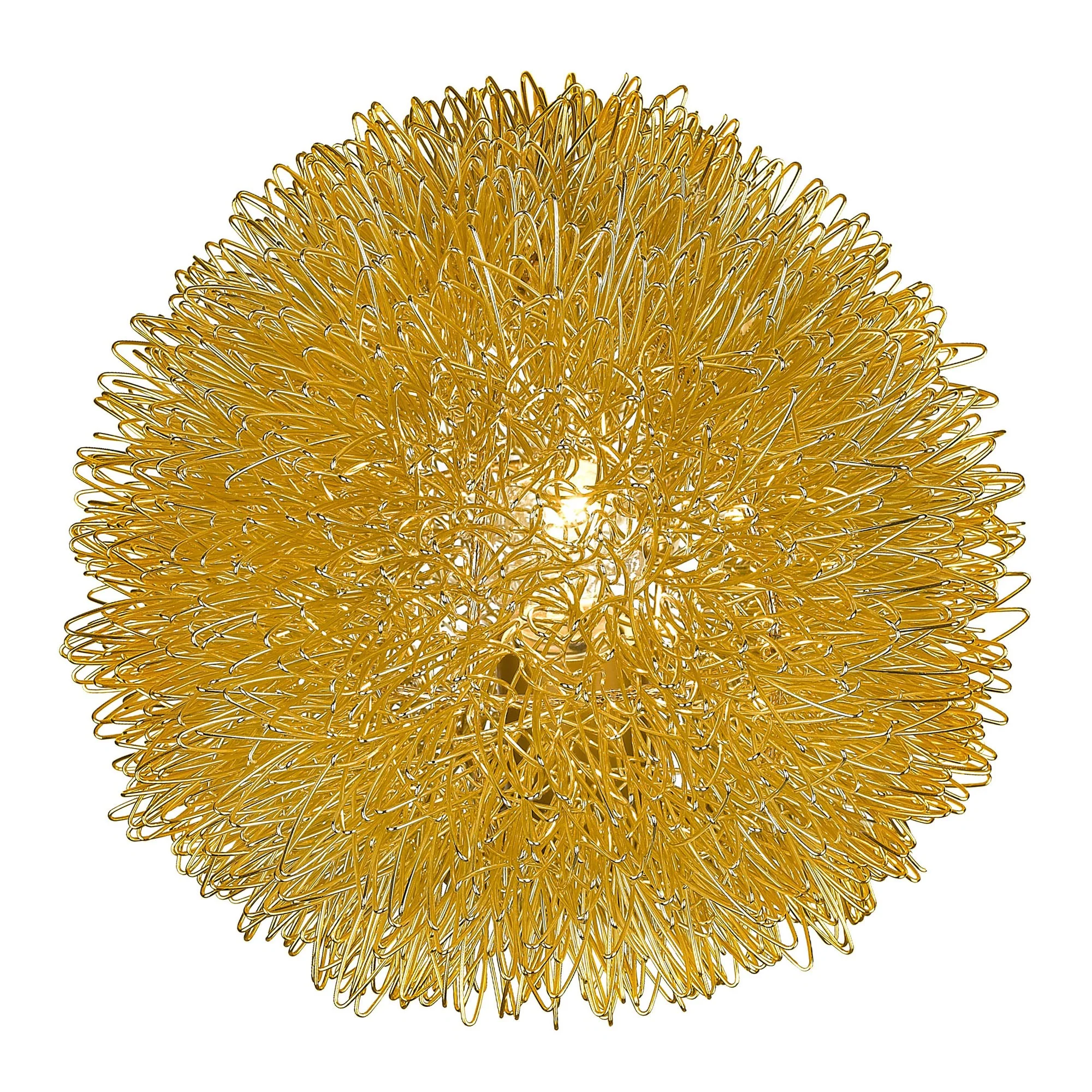Gold Metal Sunburst Accent Wall Lamp By Homeroots - Image 2