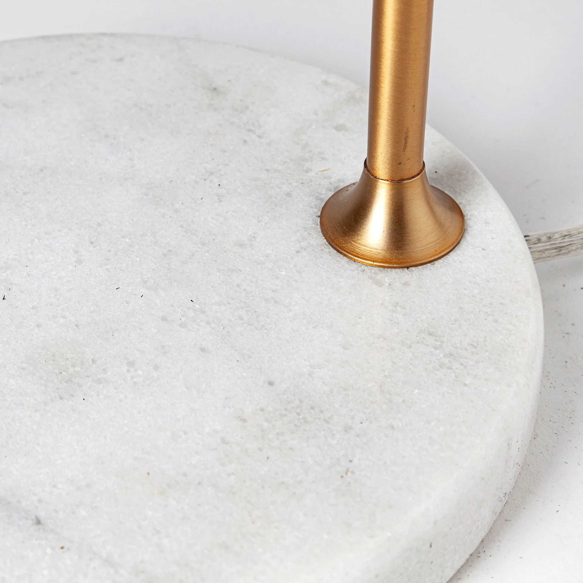 Gold Metallic Desk or Table Lamp with Marble Base By Homeroots - Image 5