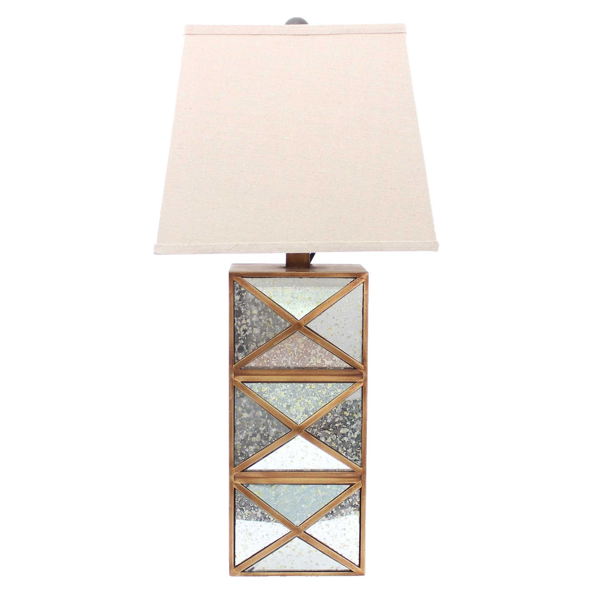 Gold Modern Illusionary Mirrored Base - Table Lamp By Homeroots - Image 2