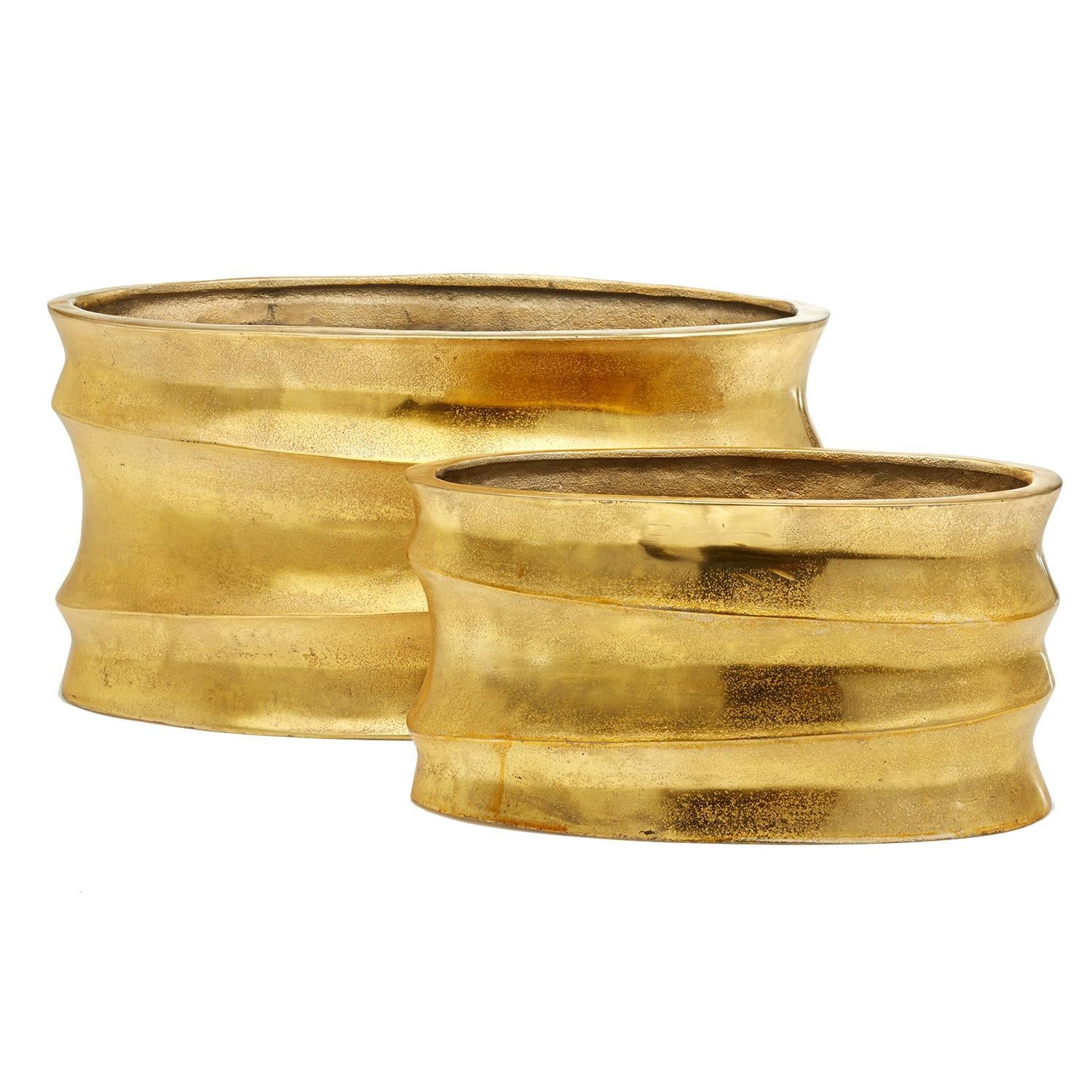 Gold Planter Set Of 4 By Tozai Home - Image 3
