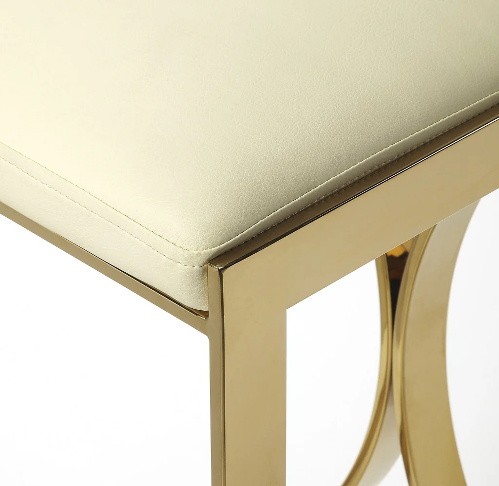 Gold Plated Counter Stool By Homeroots - Image 4