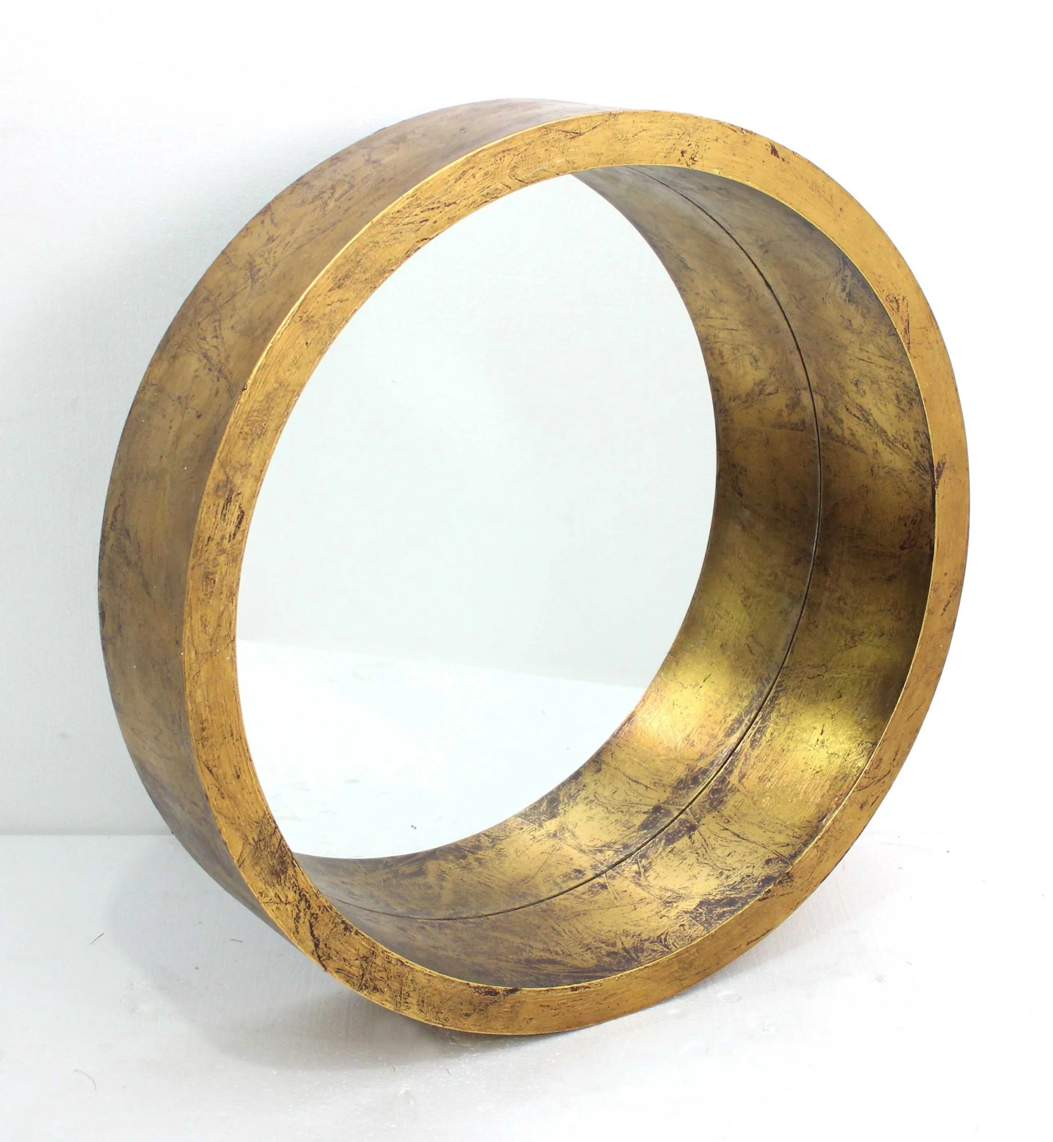 Gold Round Tray Shaped Cosmetic Mirror By Homeroots - Image 3