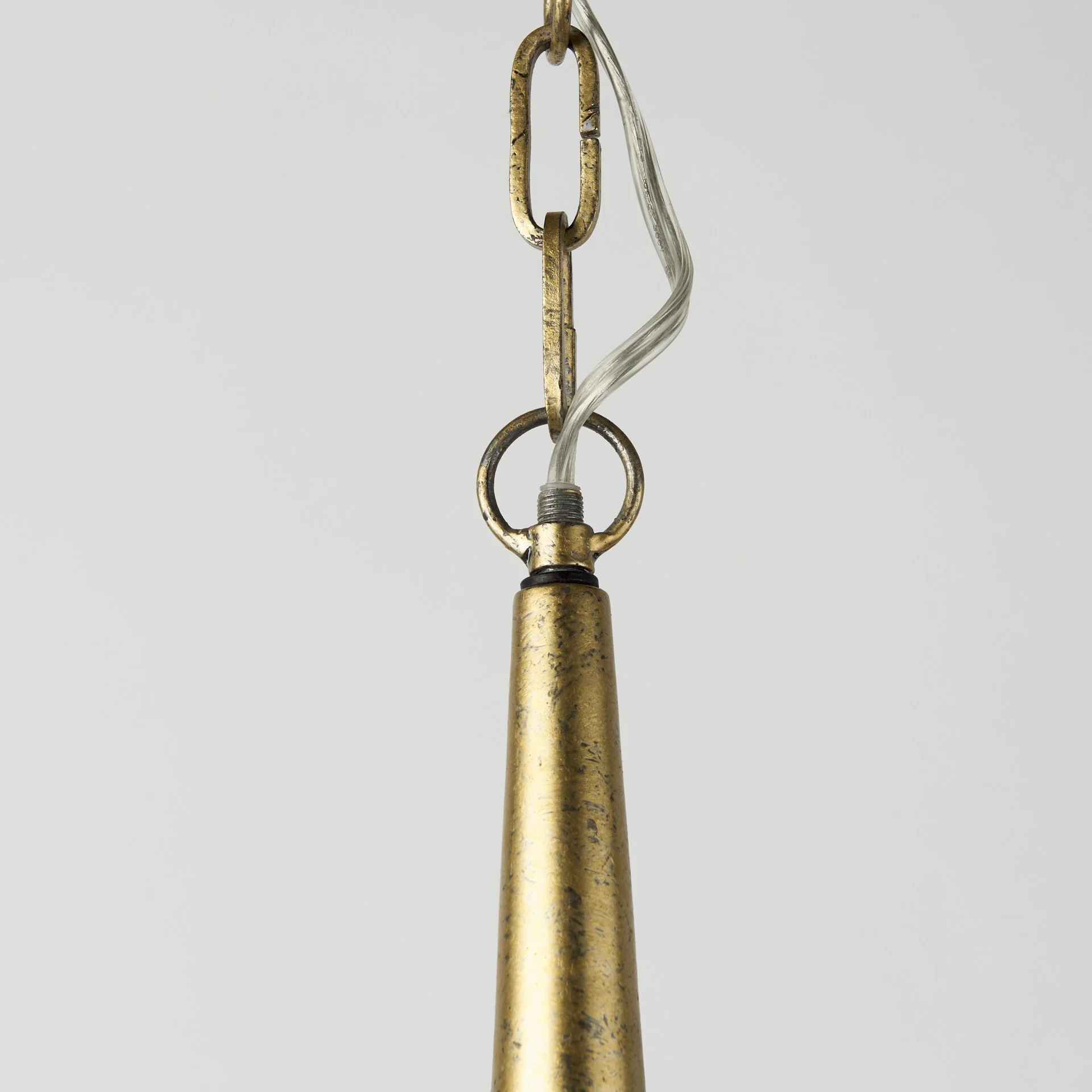 Gold Toned Metal Dome Hanging Pendant Light By Homeroots - Image 6