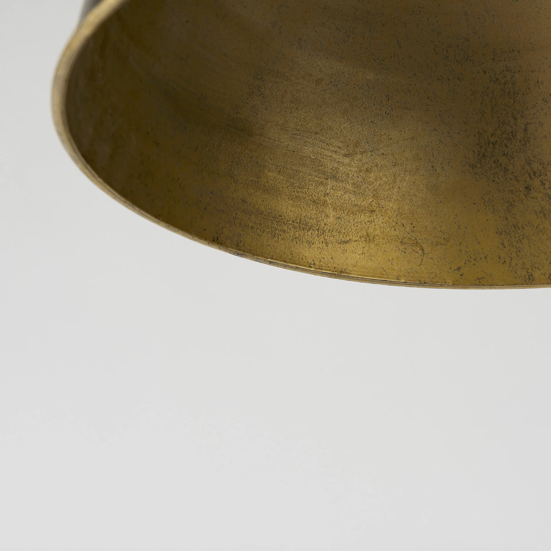 Gold Toned Metal Dome Hanging Pendant Light By Homeroots - Image 9