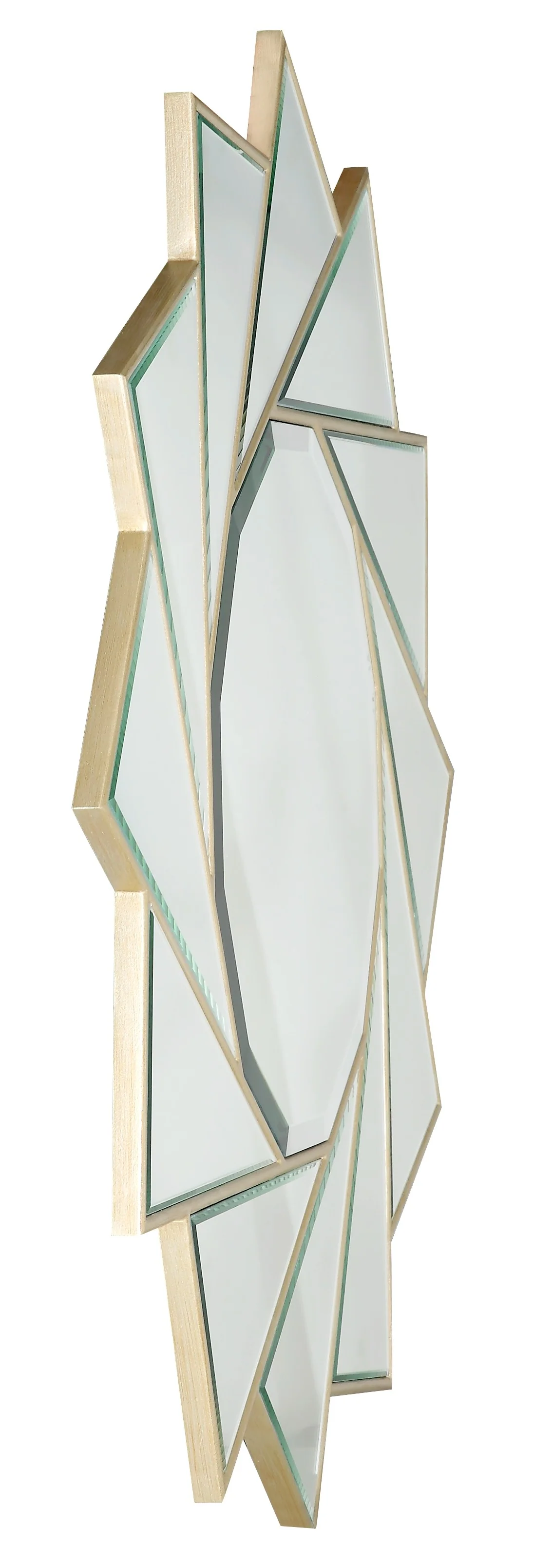 Gold Trimmed Pinwheel Wall Mirror By Homeroots - Image 5