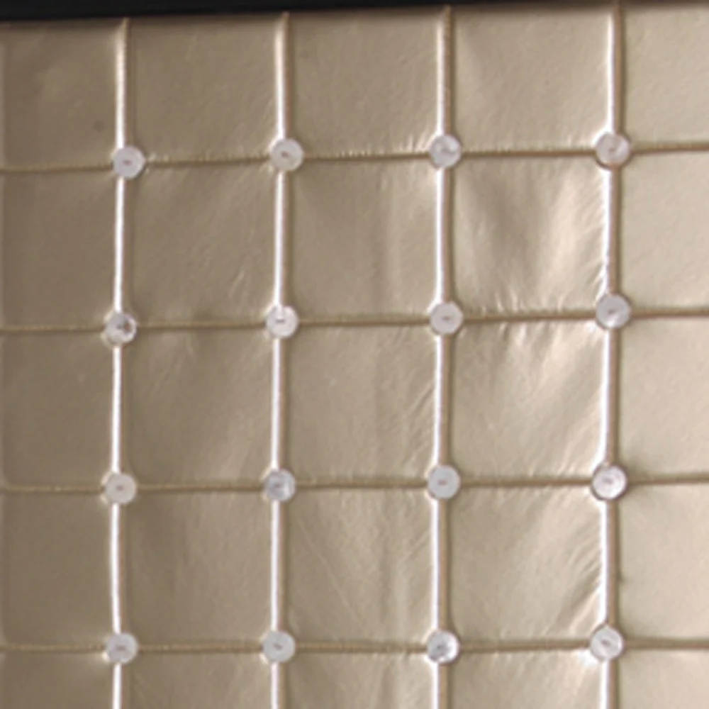 Gold Wood & Fabric Screen By Homeroots - 277096 - Image 5