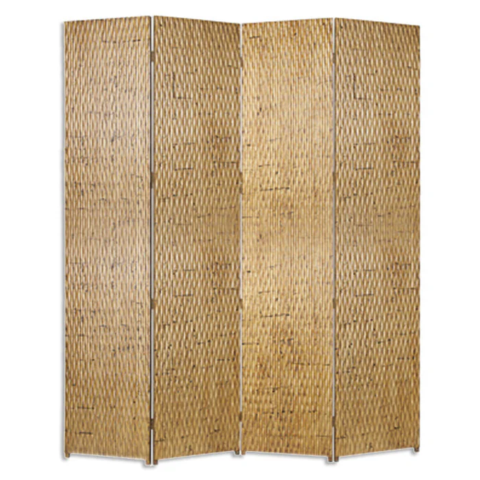 Gold Wood Screen By Homeroots - Image 3