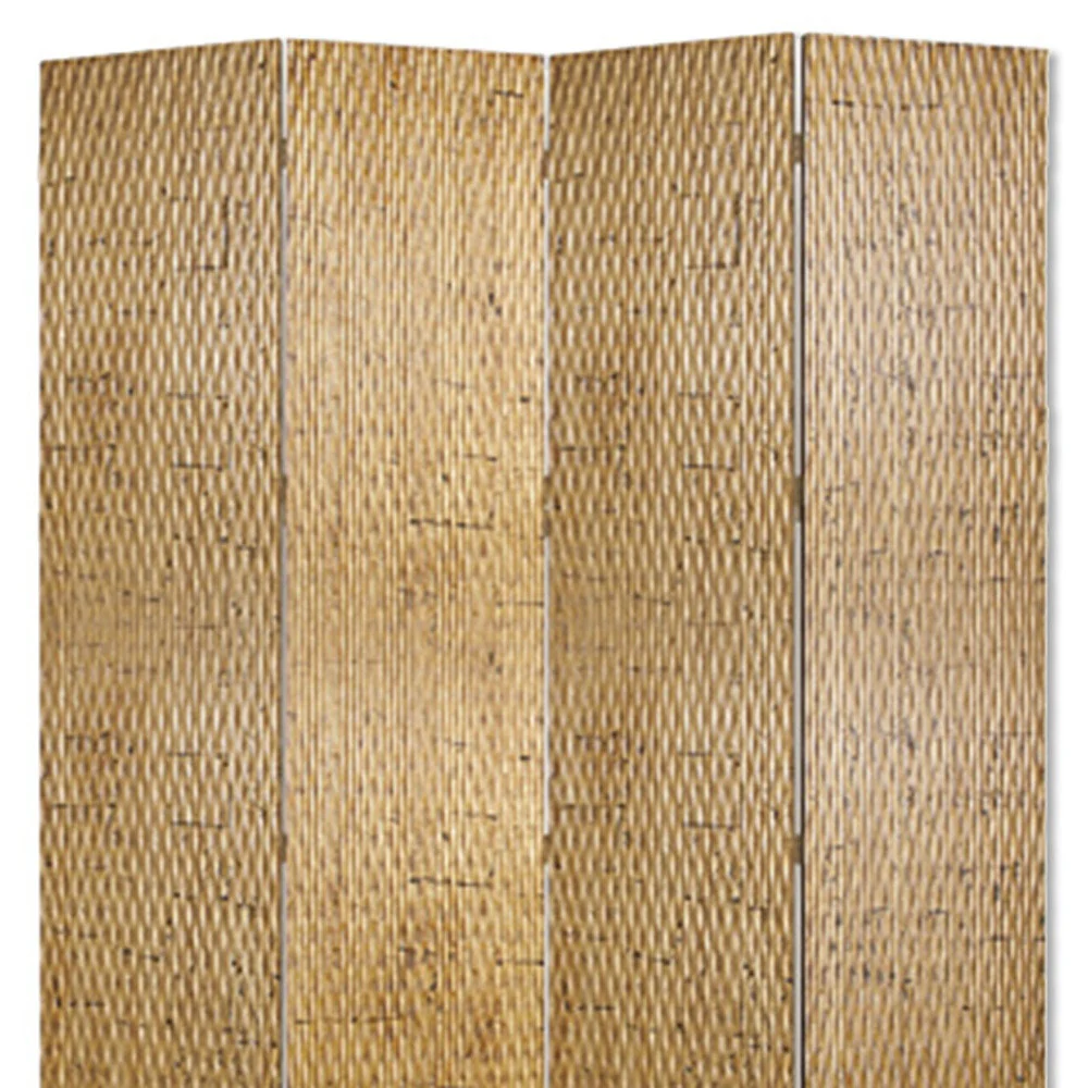 Gold Wood Screen By Homeroots - Image 4