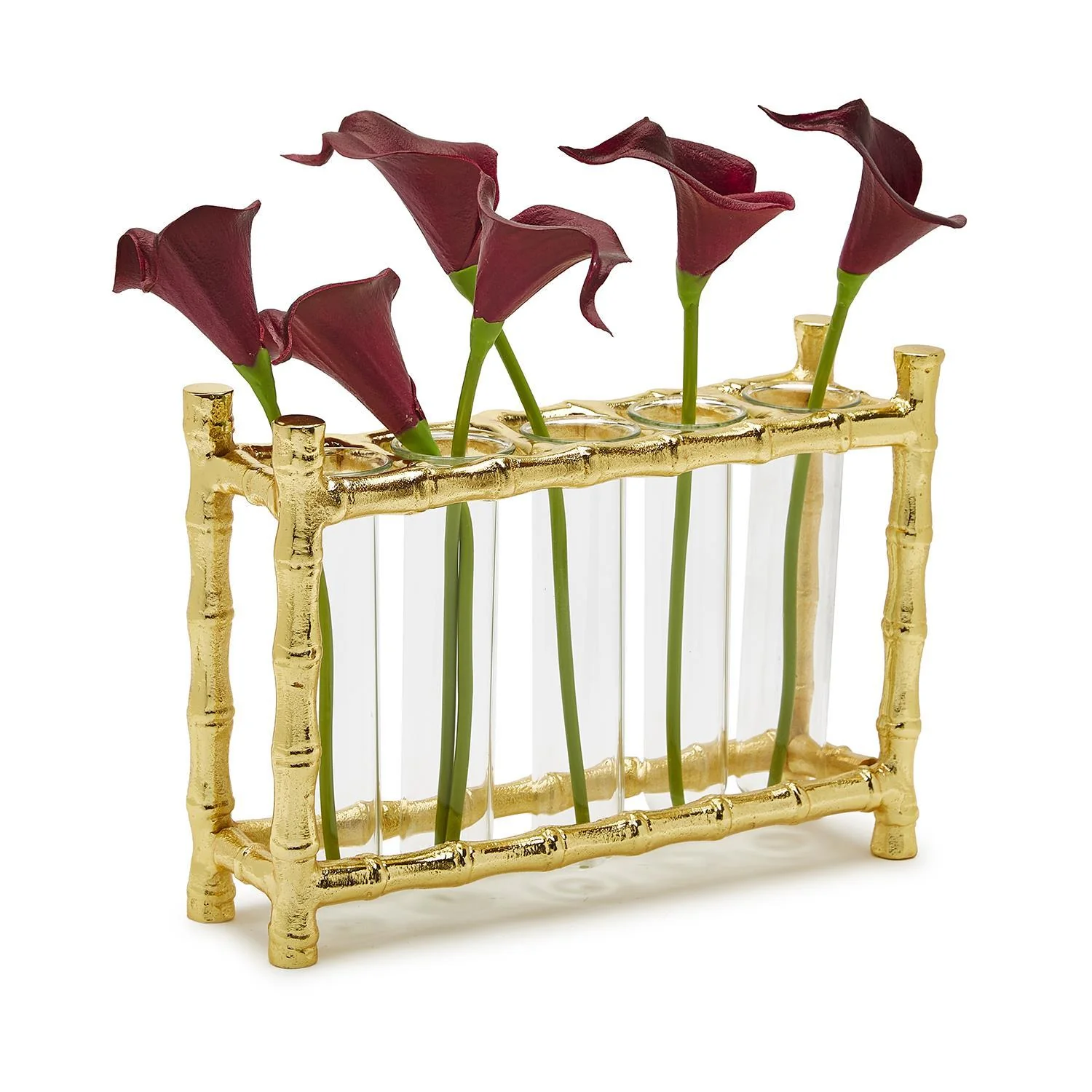 Golden Bamboo Vase Set Of 2 By Tozai Home - Image 4
