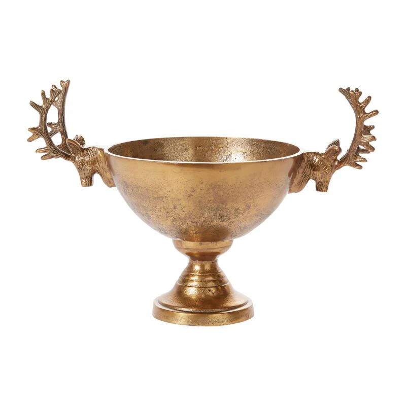 Golden Buck Bowl 16"x 9.25"x 11" By Accent Decor - Image 2
