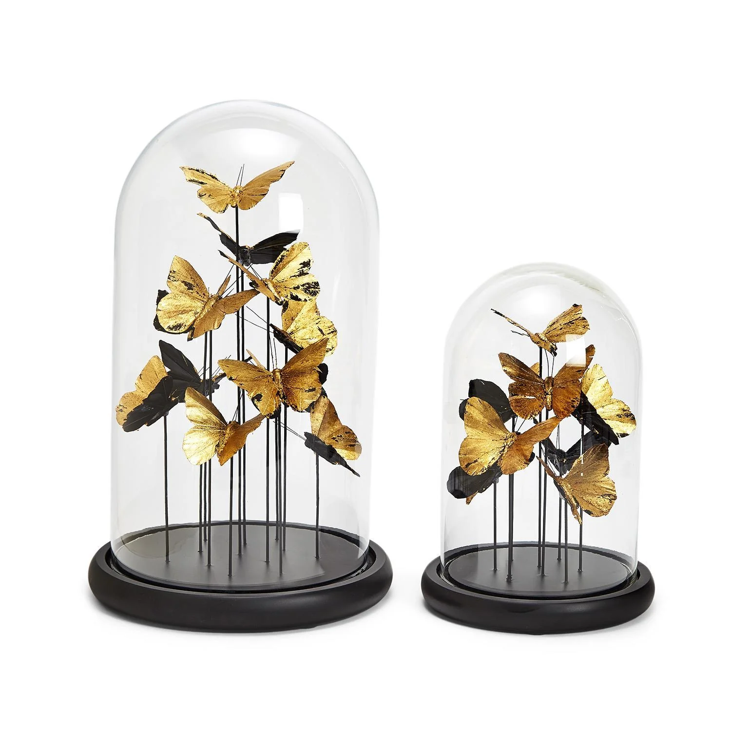 Golden Butterflies in Dome Set Of 4 By Tozai Home - Image 3