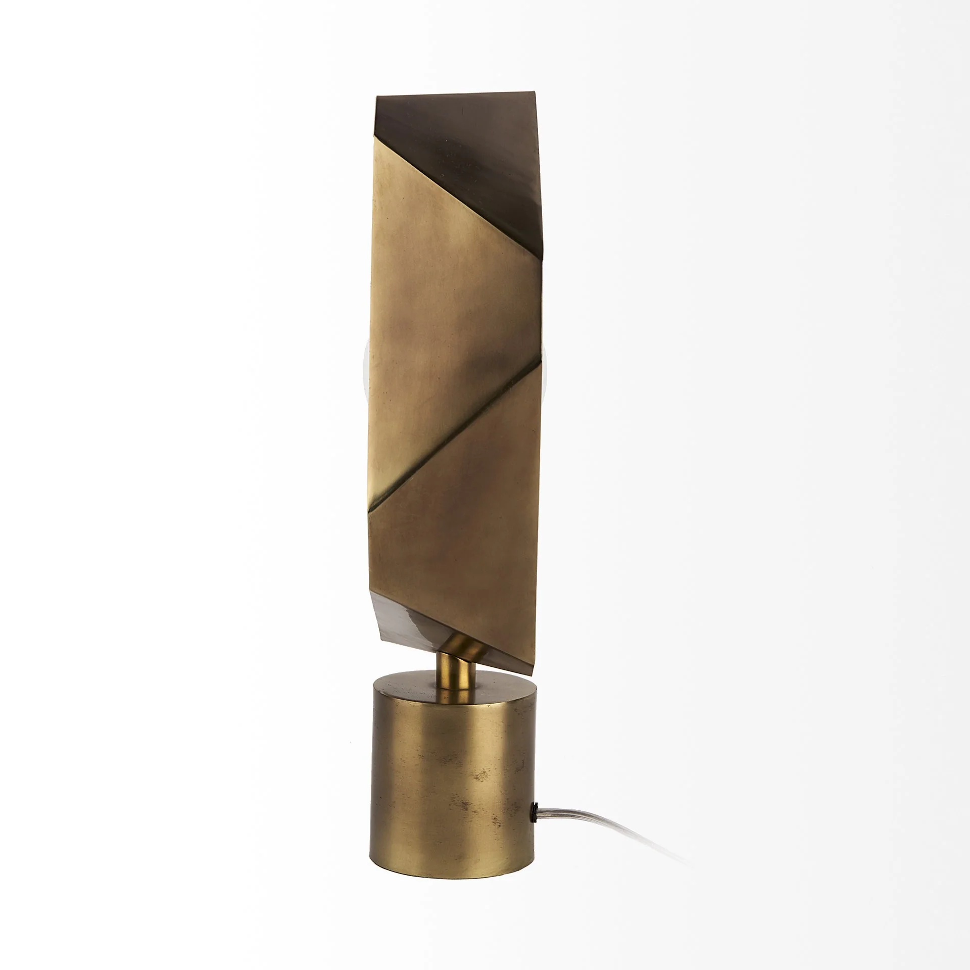 Golden Geometric Halo Table or Desk Lamp By Homeroots - Image 3