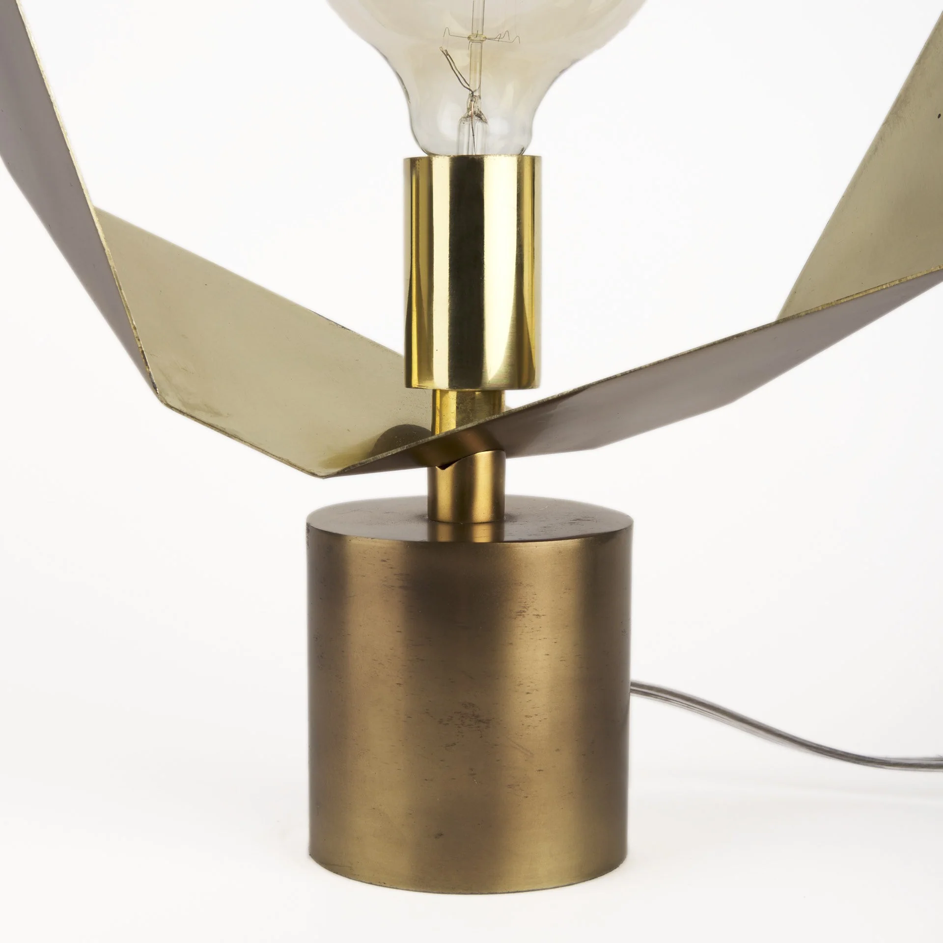 Golden Geometric Halo Table or Desk Lamp By Homeroots - Image 8