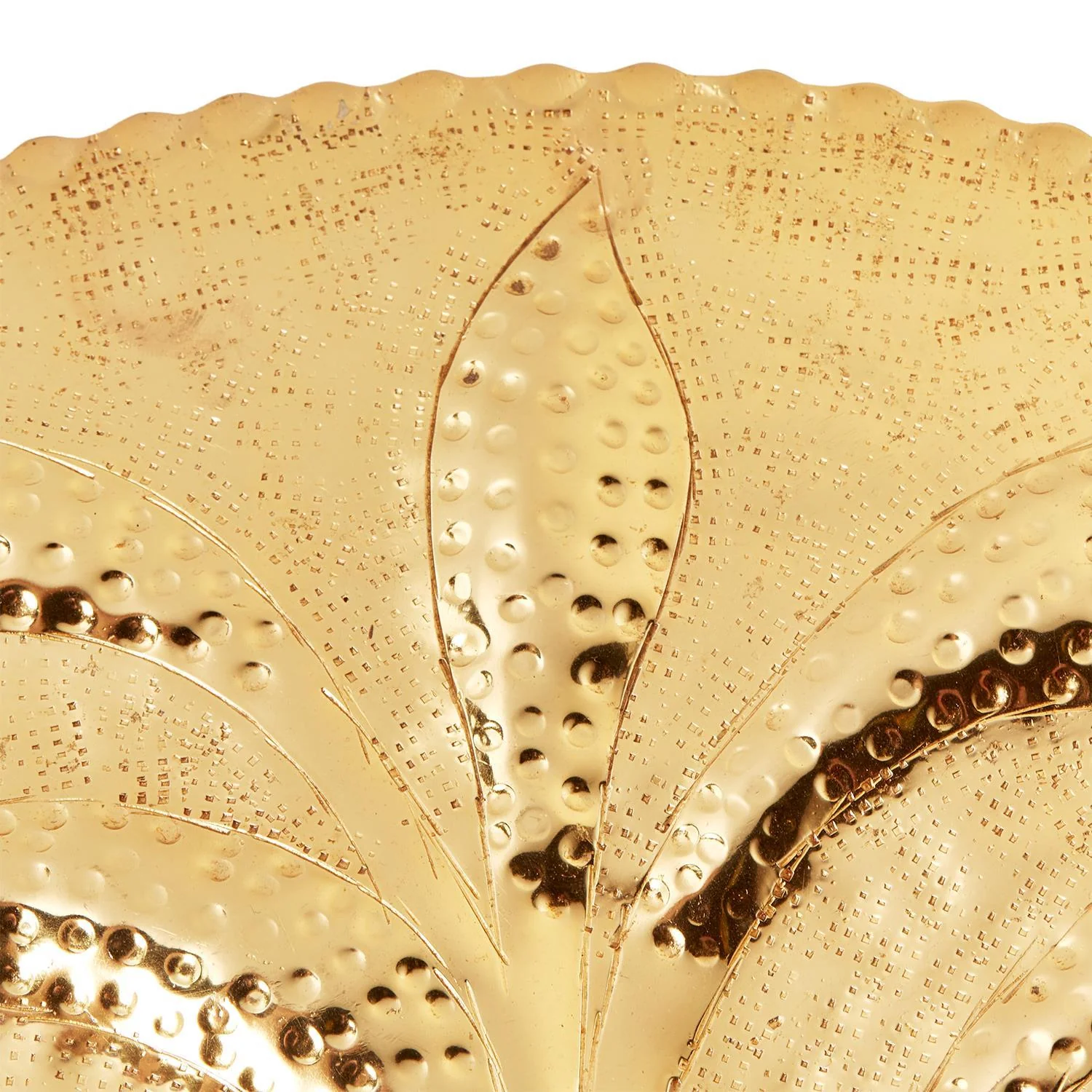 Golden Hammered Trays Set Of 3 By Tozai Home - Image 2