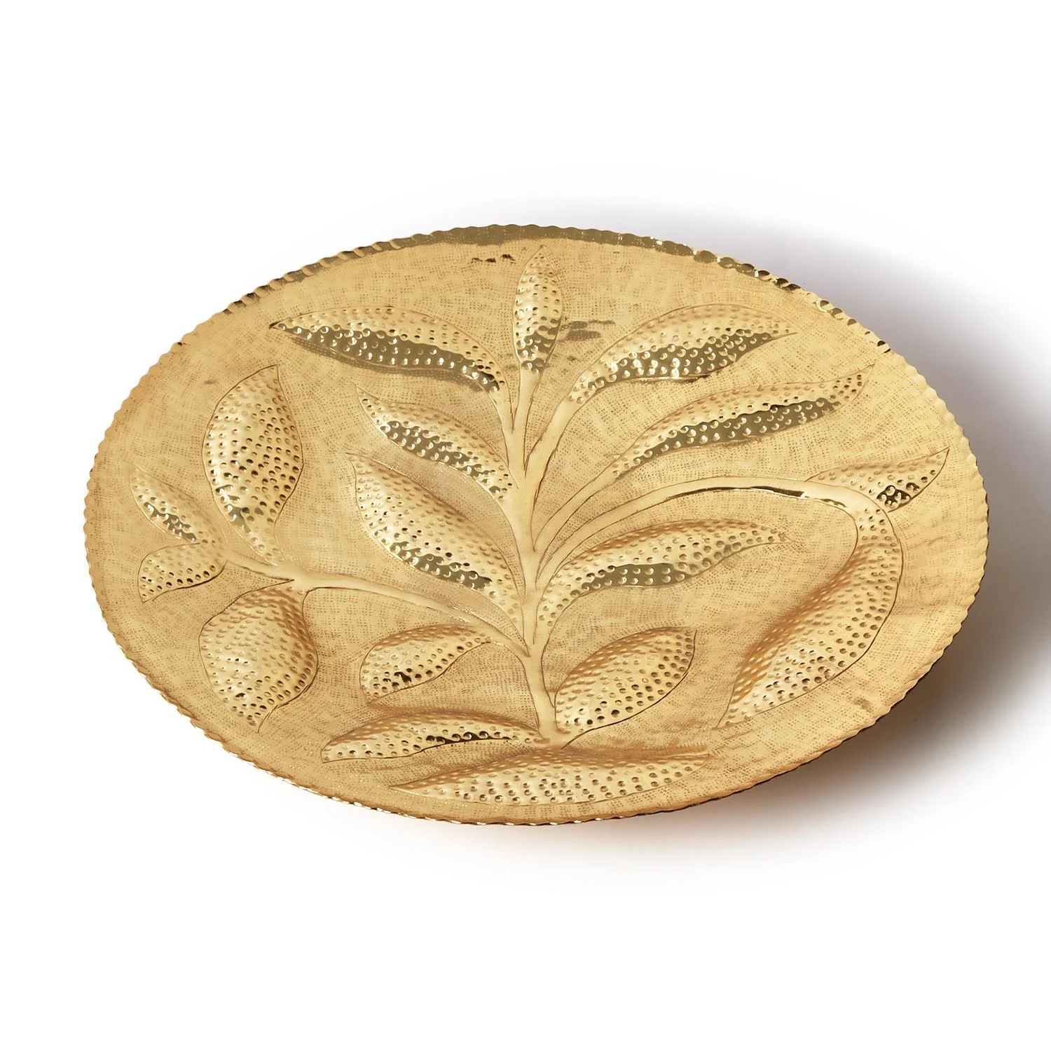 Golden Hammered Trays Set Of 3 By Tozai Home - Image 4