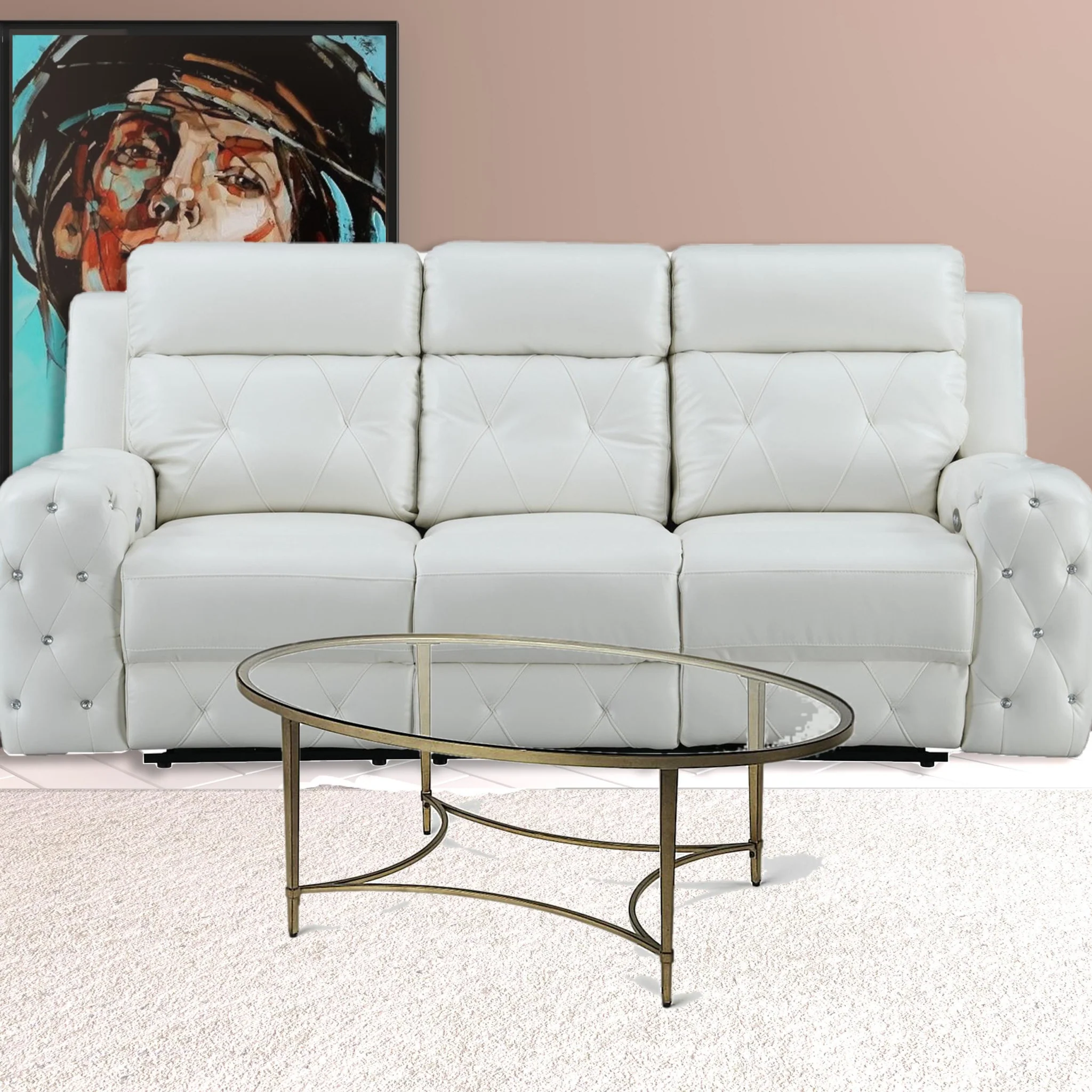 Golden Oval Coffee Table By Homeroots - Image 2