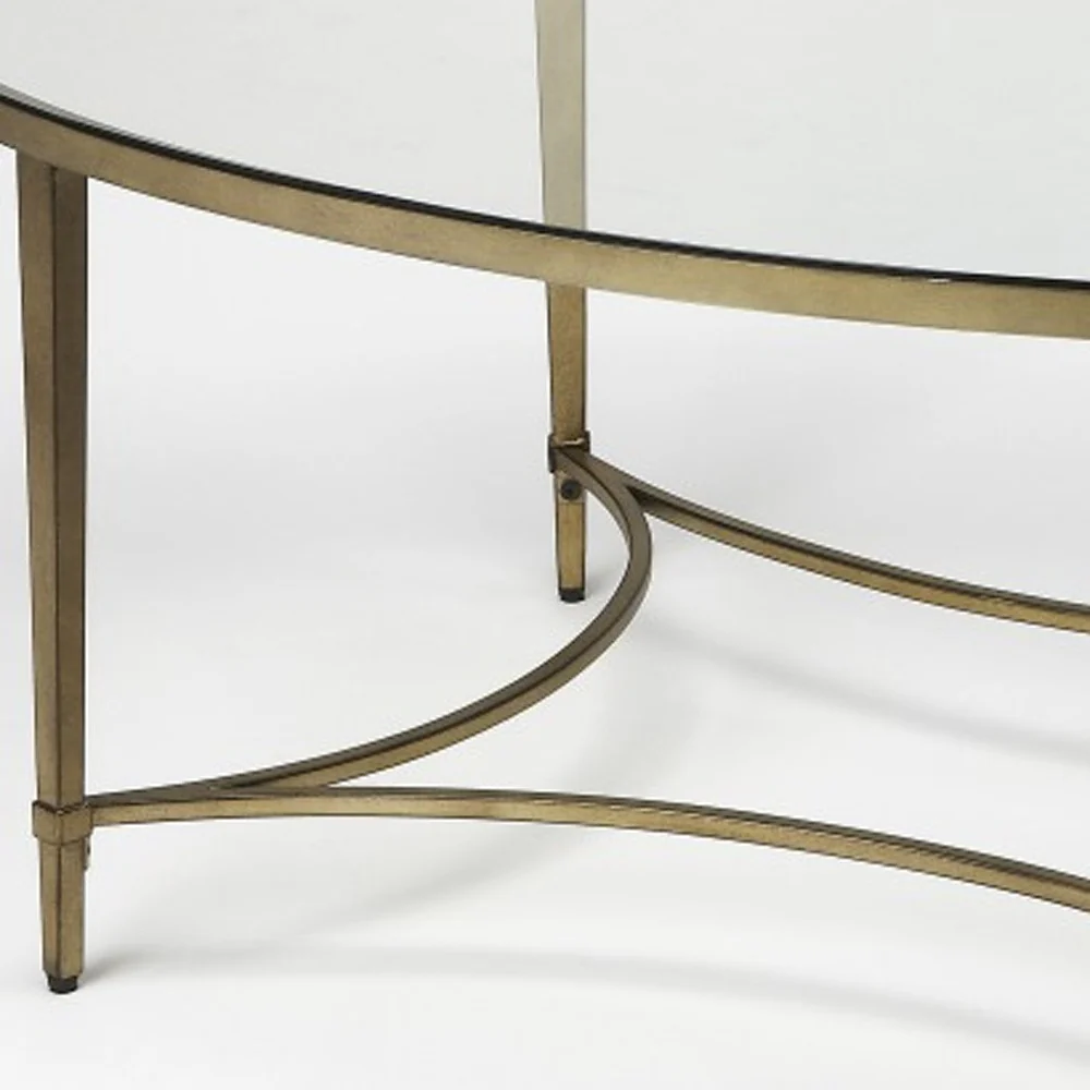 Golden Oval Coffee Table By Homeroots - Image 3
