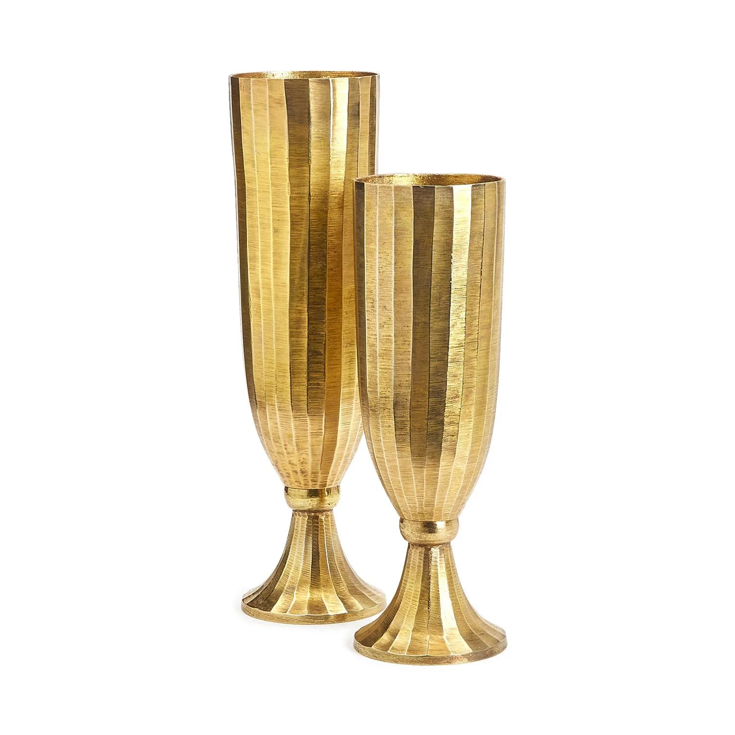 Golden Pedestal Vase Set Of 4 By Tozai Home - Image 4