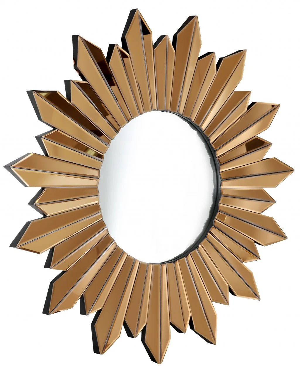 Golden Sun Accent Mirror By Homeroots - Image 3