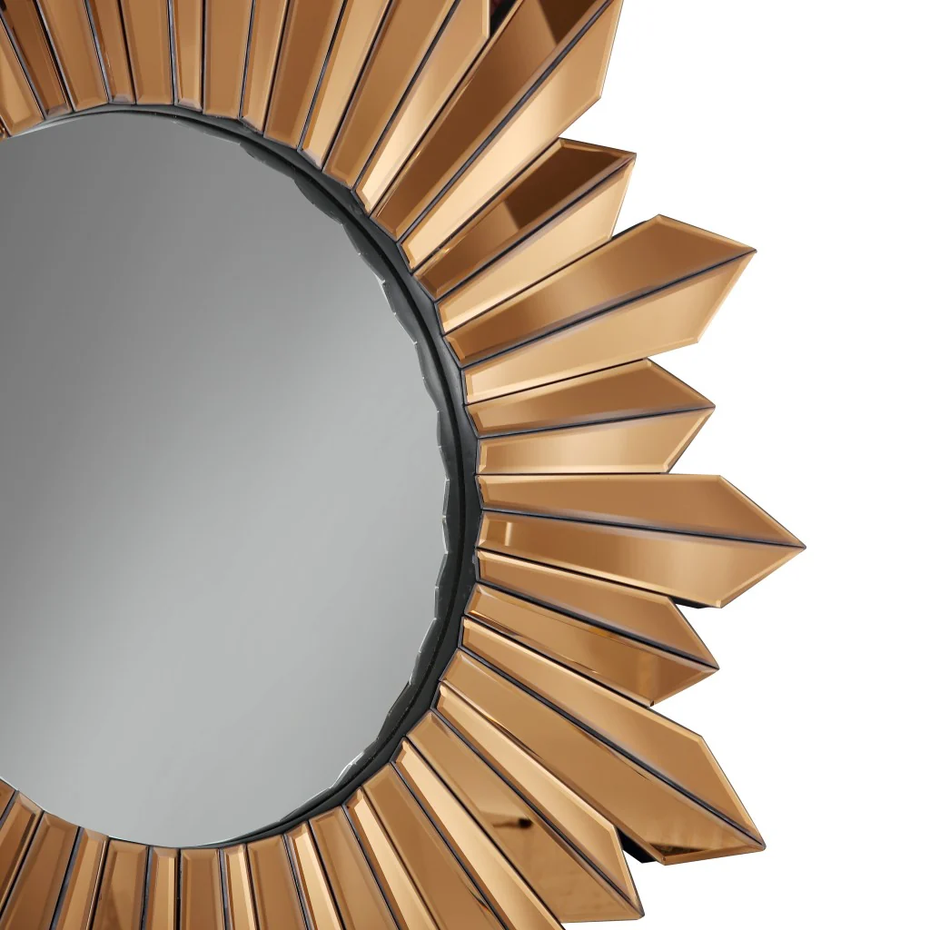 Golden Sun Accent Mirror By Homeroots - Image 6