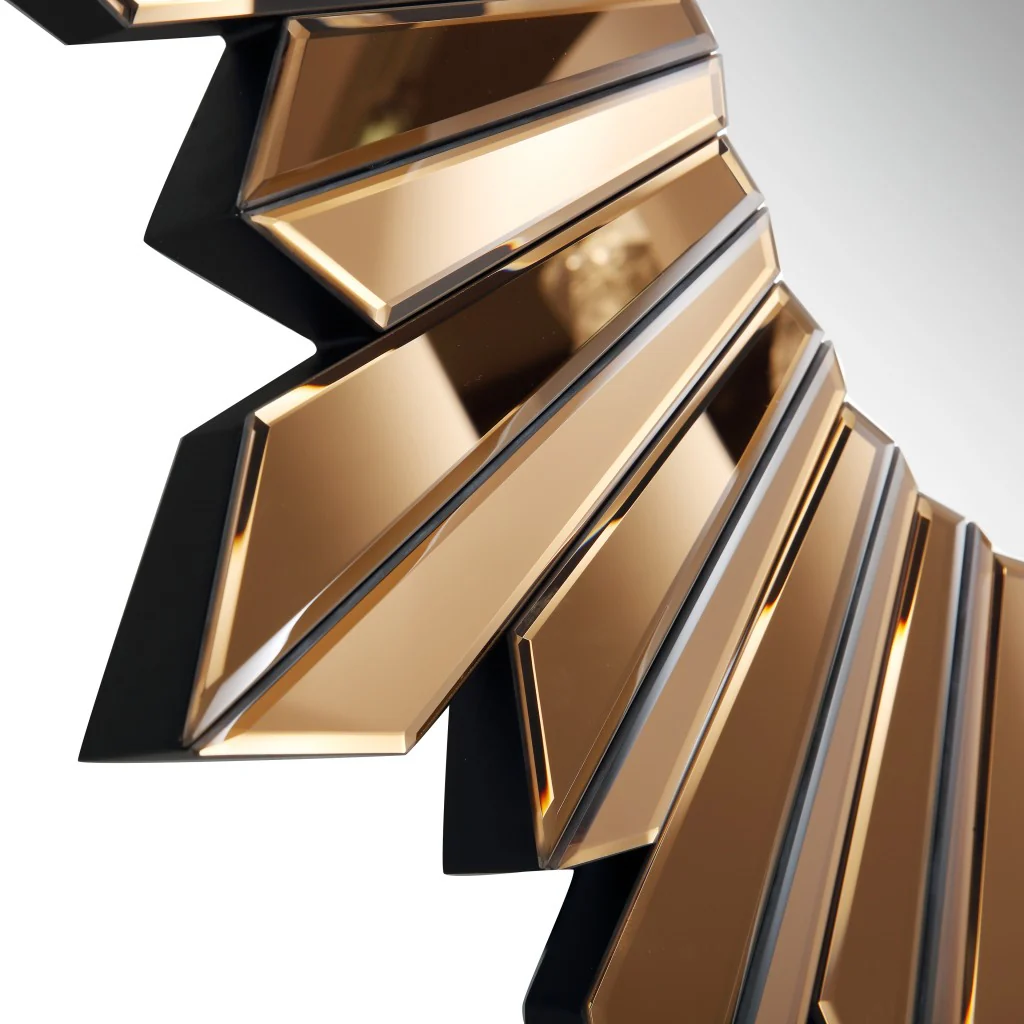 Golden Sun Accent Mirror By Homeroots - Image 7