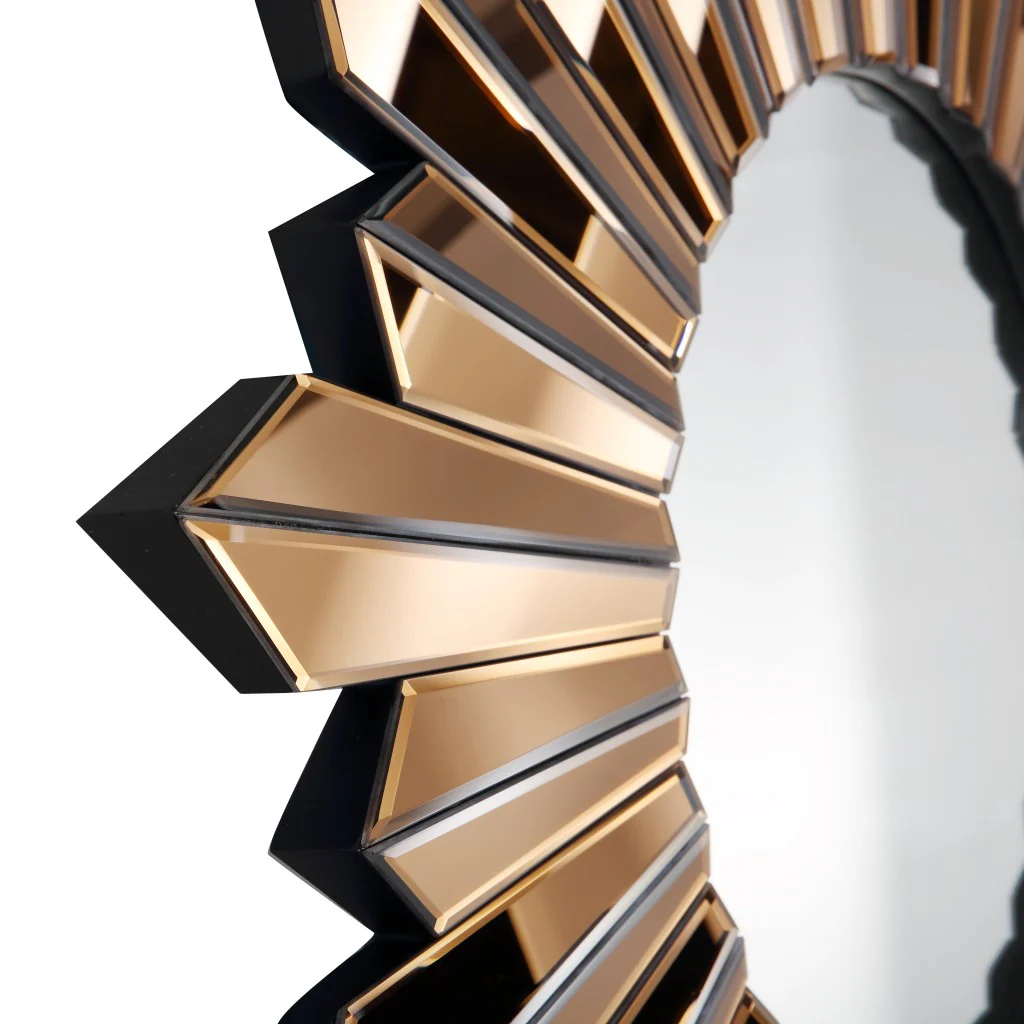 Golden Sun Accent Mirror By Homeroots - Image 8