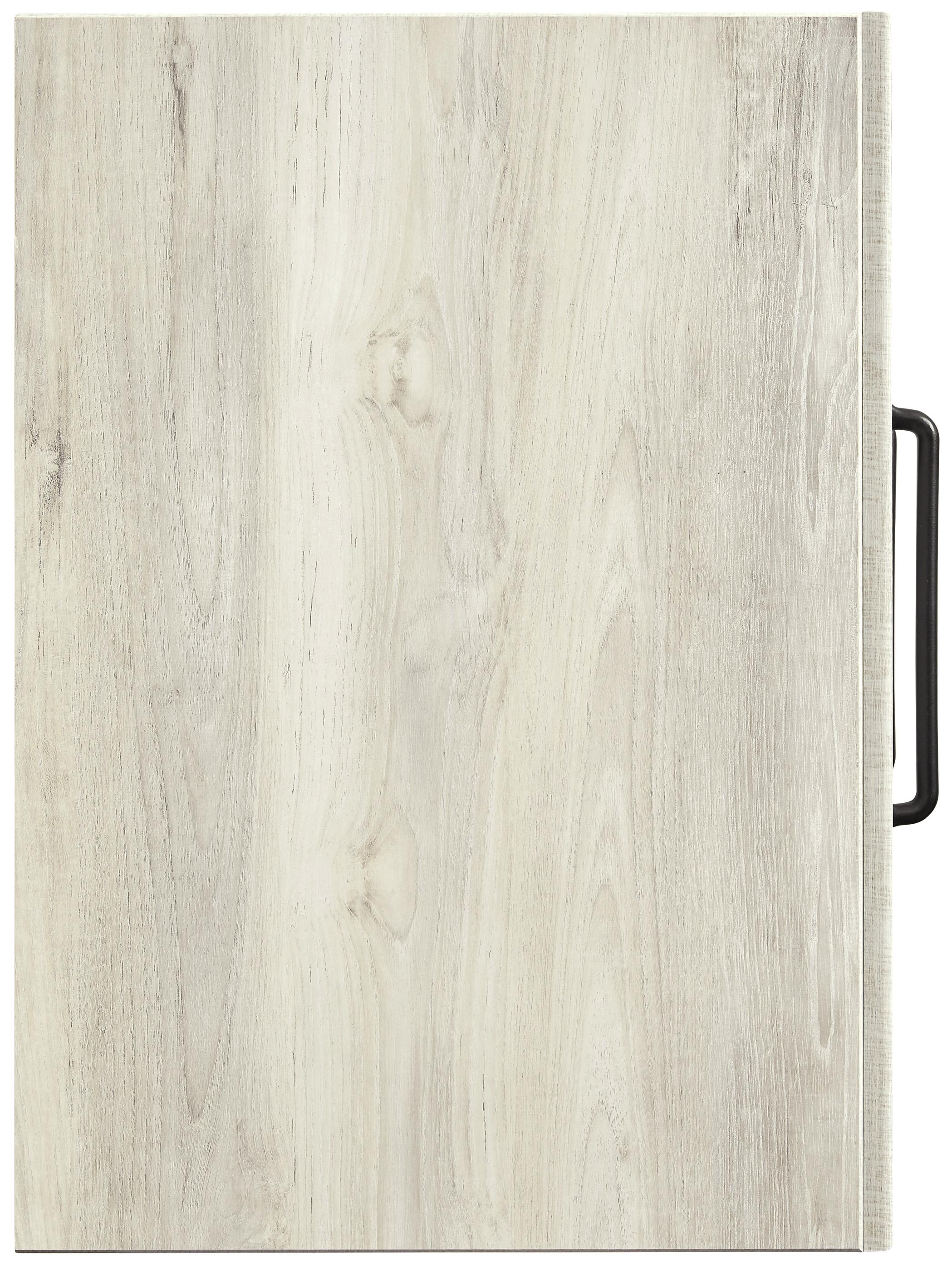 Grained 5 Drawer Wooden Chest With Bar Pull Handles, Distressed White By Benzara - Image 2