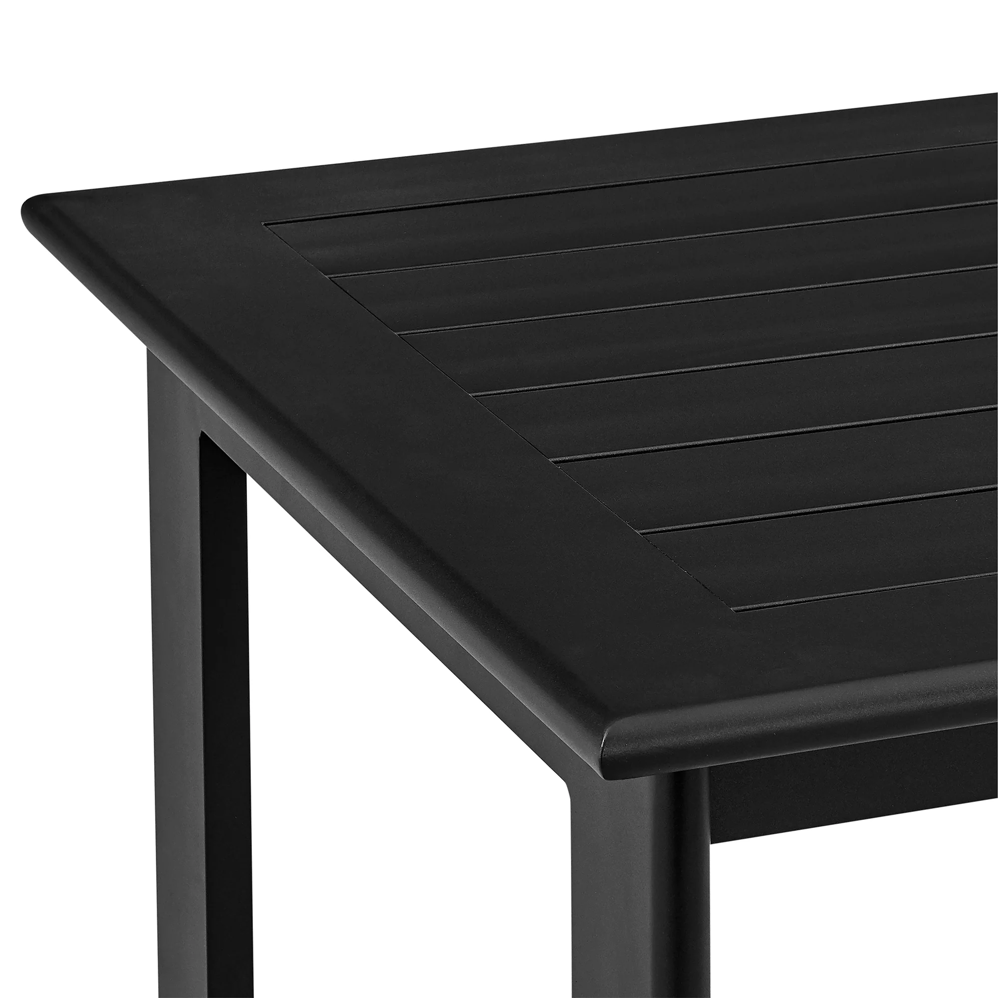 Grand Outdoor Patio 5-Piece Bar Table Set in Aluminum with Grey Cushions By Armen Living - Image 10