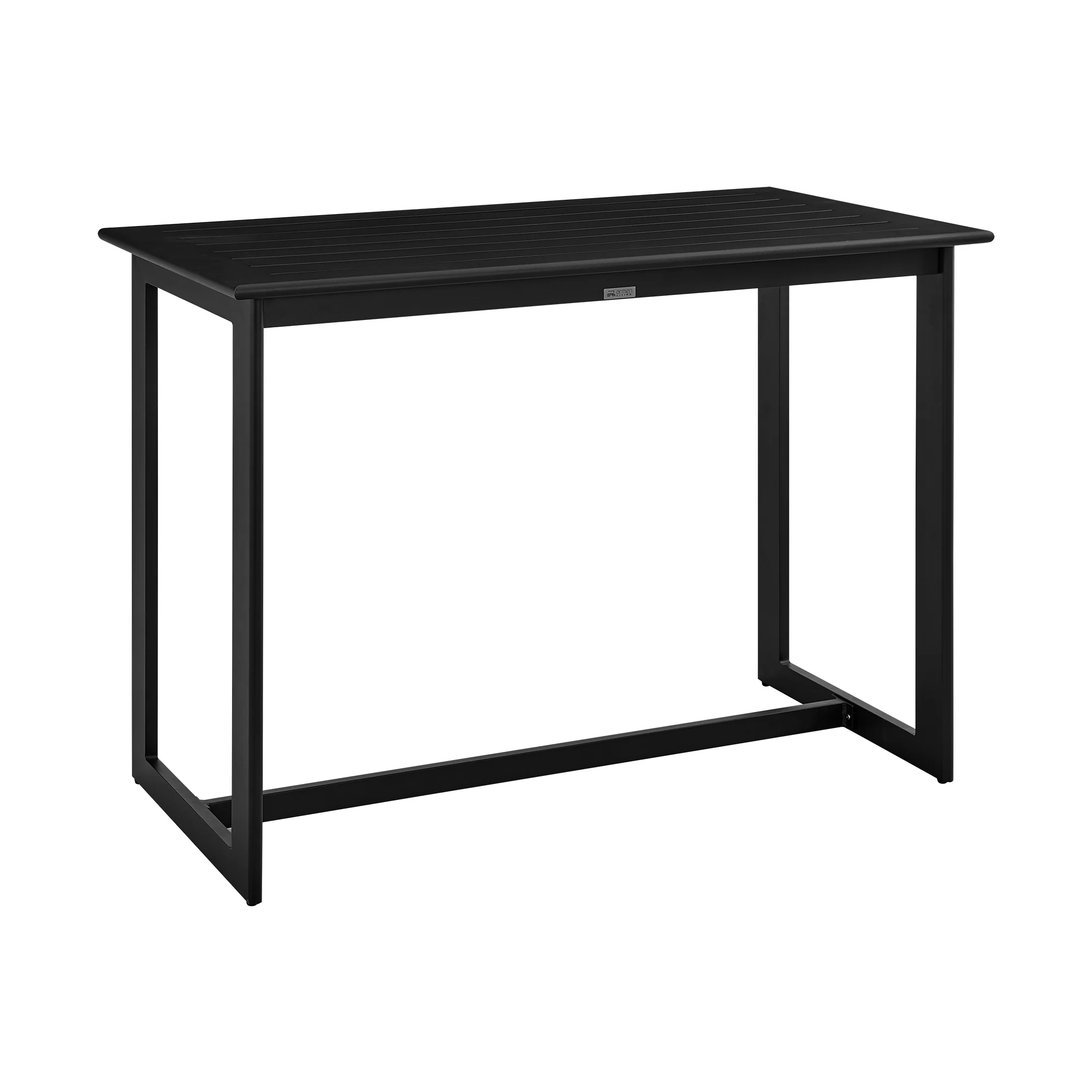 Grand Outdoor Patio Bar Height Dining Table in Aluminum By Armen Living - Image 4