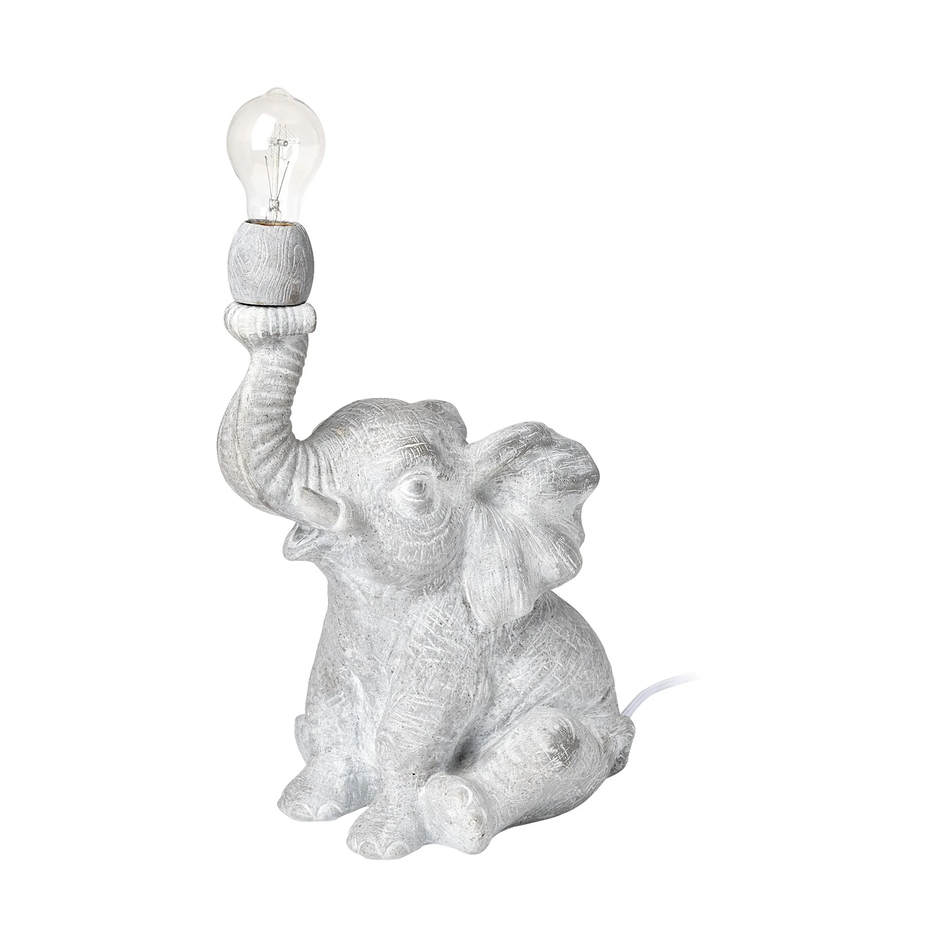 Graphite Resin Elephant Table Lamp By Homeroots - Image 2
