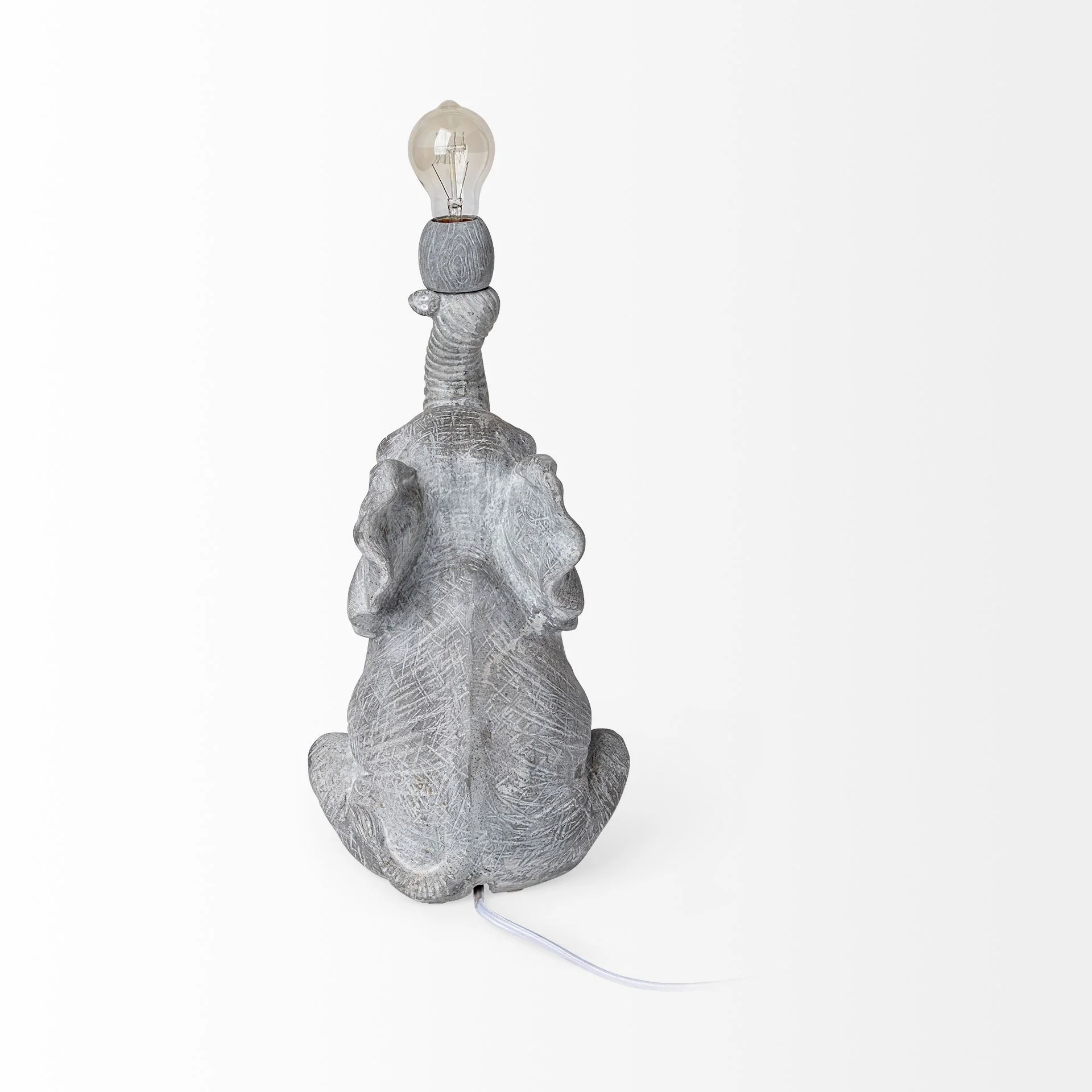 Graphite Resin Elephant Table Lamp By Homeroots - Image 4