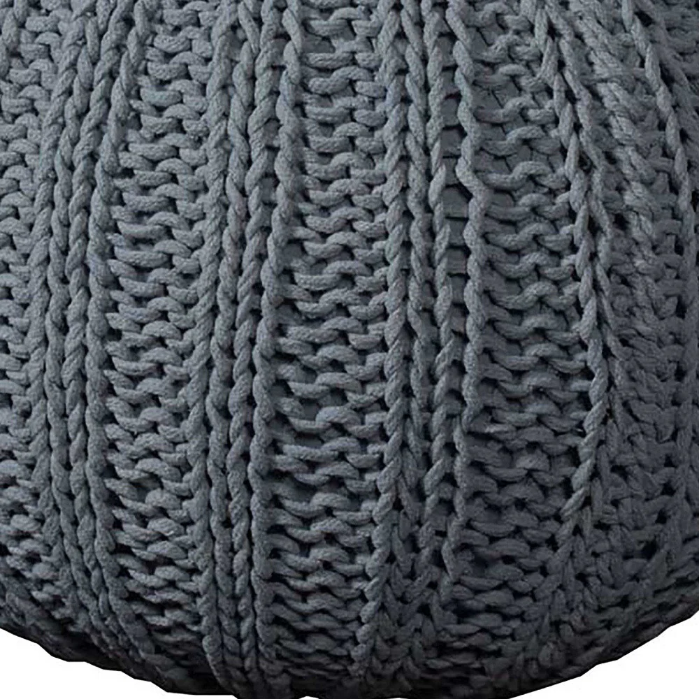 Gray 100% Cotton Ottoman By Homeroots - Image 3