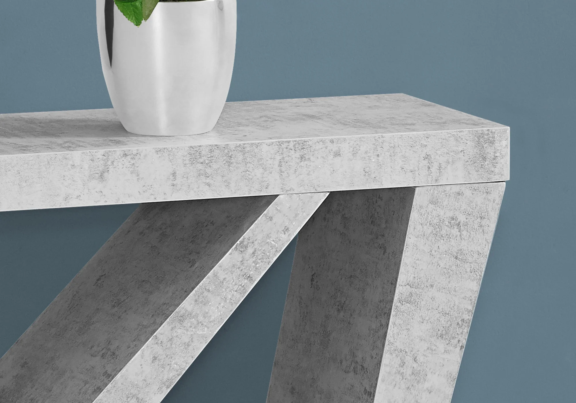 Gray Abstract Console Table By Homeroots - Image 3