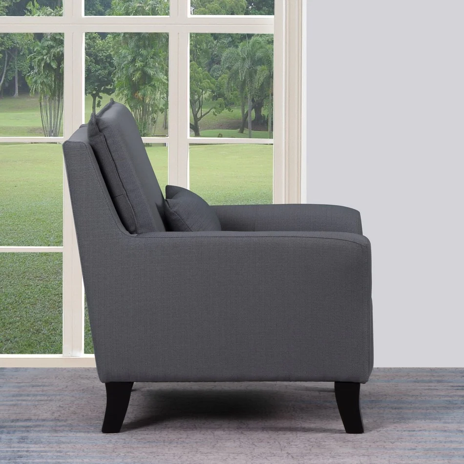 Gray Accent Chair By Homeroots - Image 3