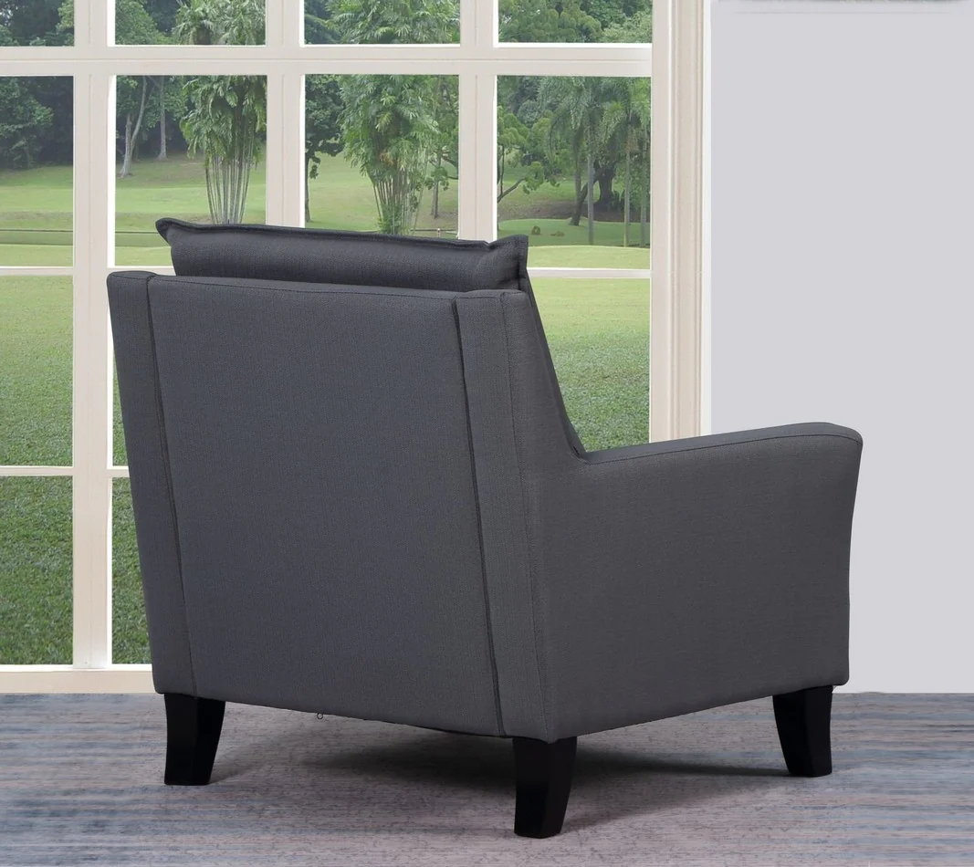 Gray Accent Chair By Homeroots - Image 4