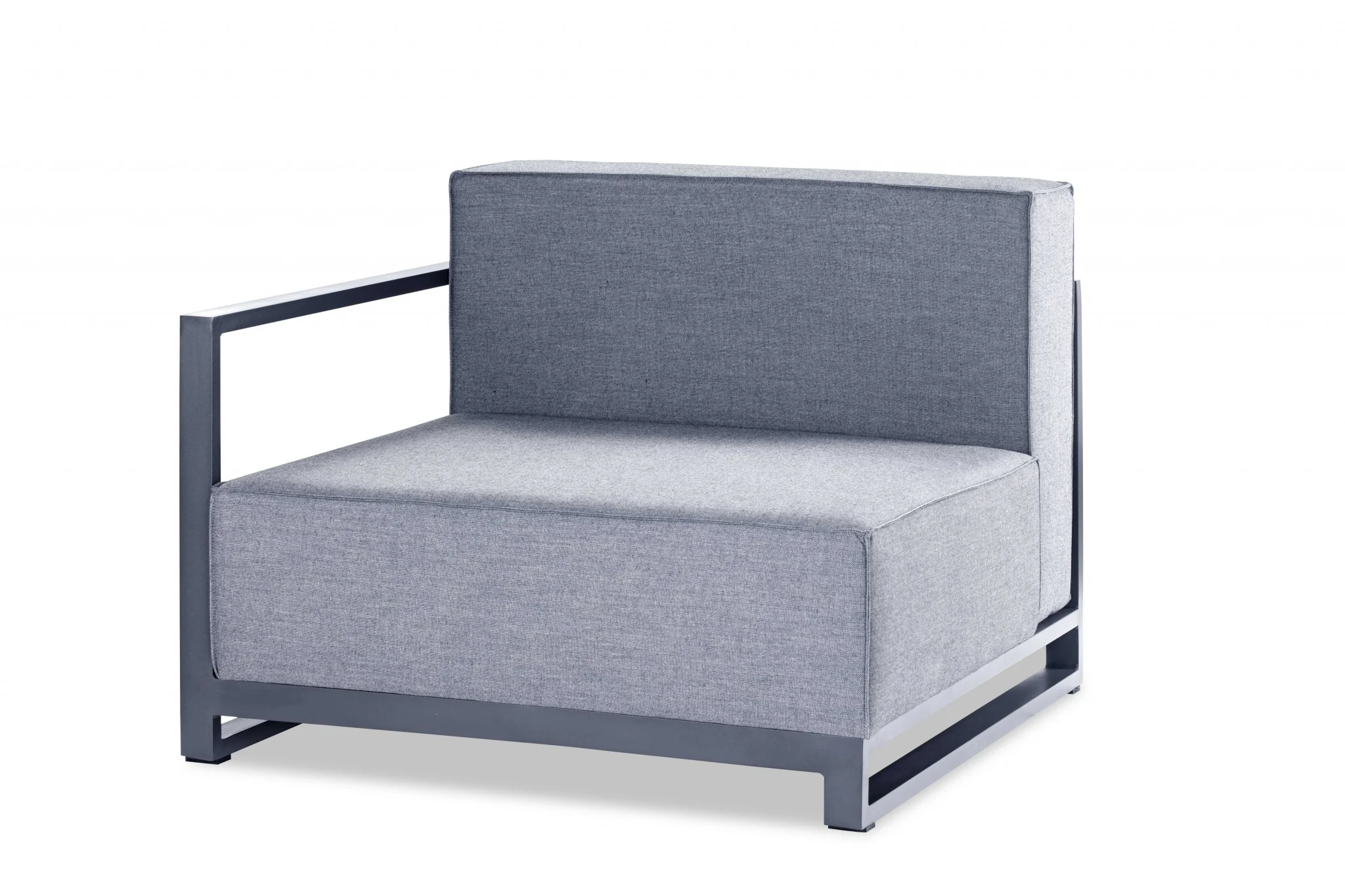 Gray Acrylic Modular Left Arm Chair By Homeroots - Image 2