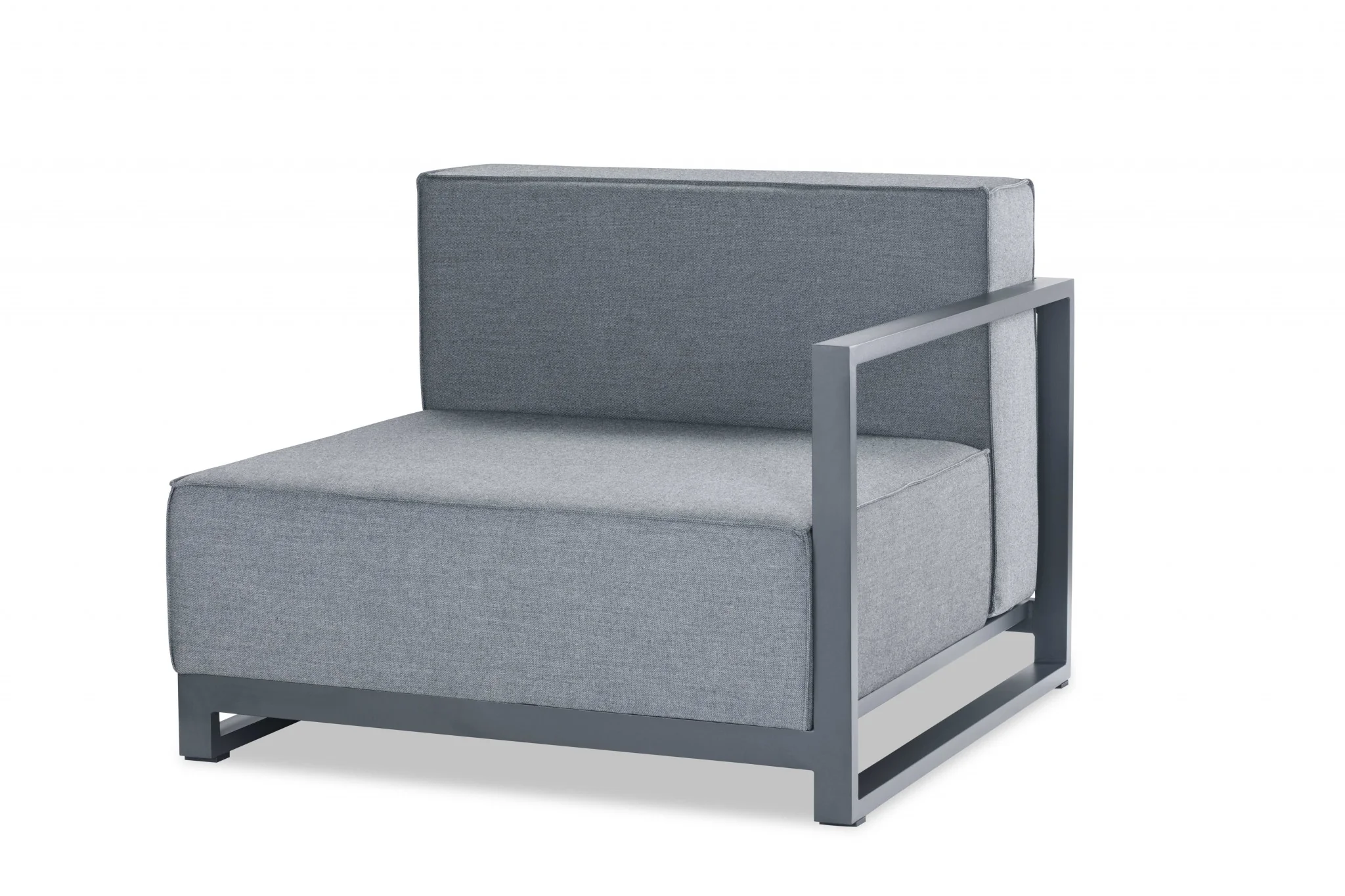 Gray Acrylic Modular Right Arm Chair By Homeroots - Image 2