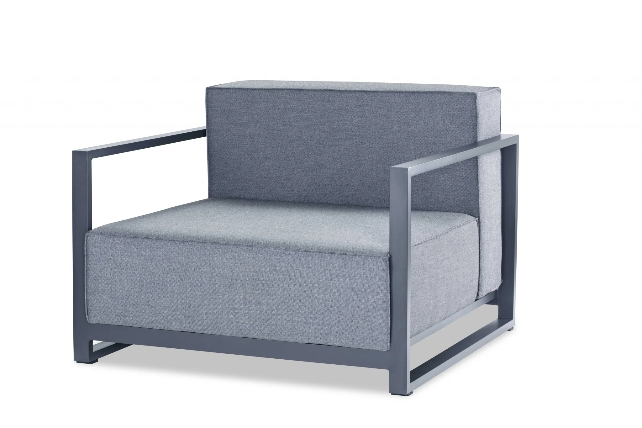 Gray Aluminum Armchair By Homeroots - Image 2