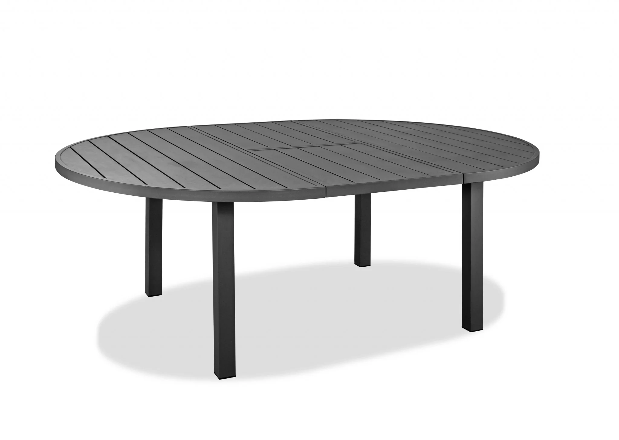Gray Aluminum Dining Table By Homeroots - Image 3