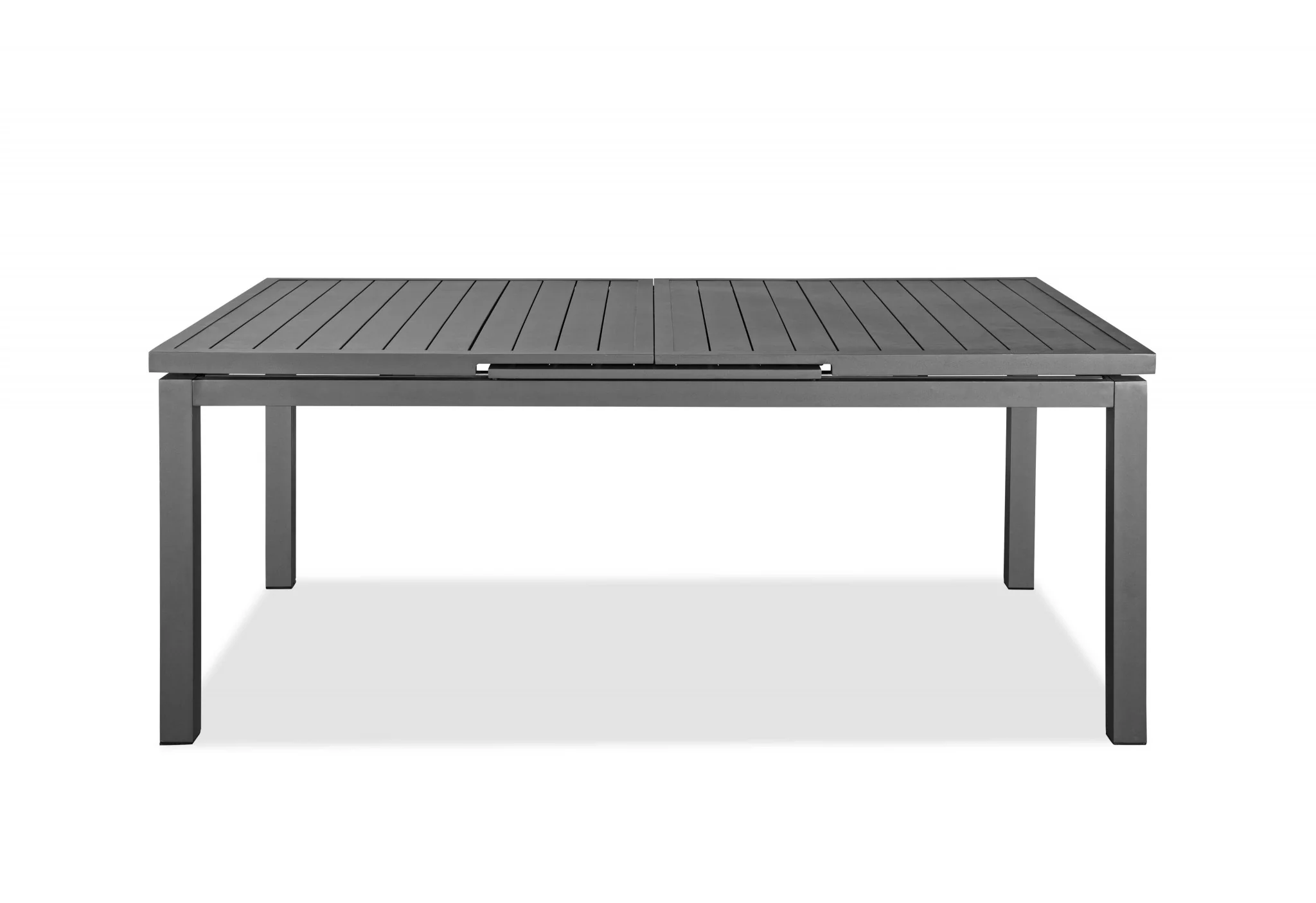 Gray Aluminum Etendable Dining Table By Homeroots - Image 2